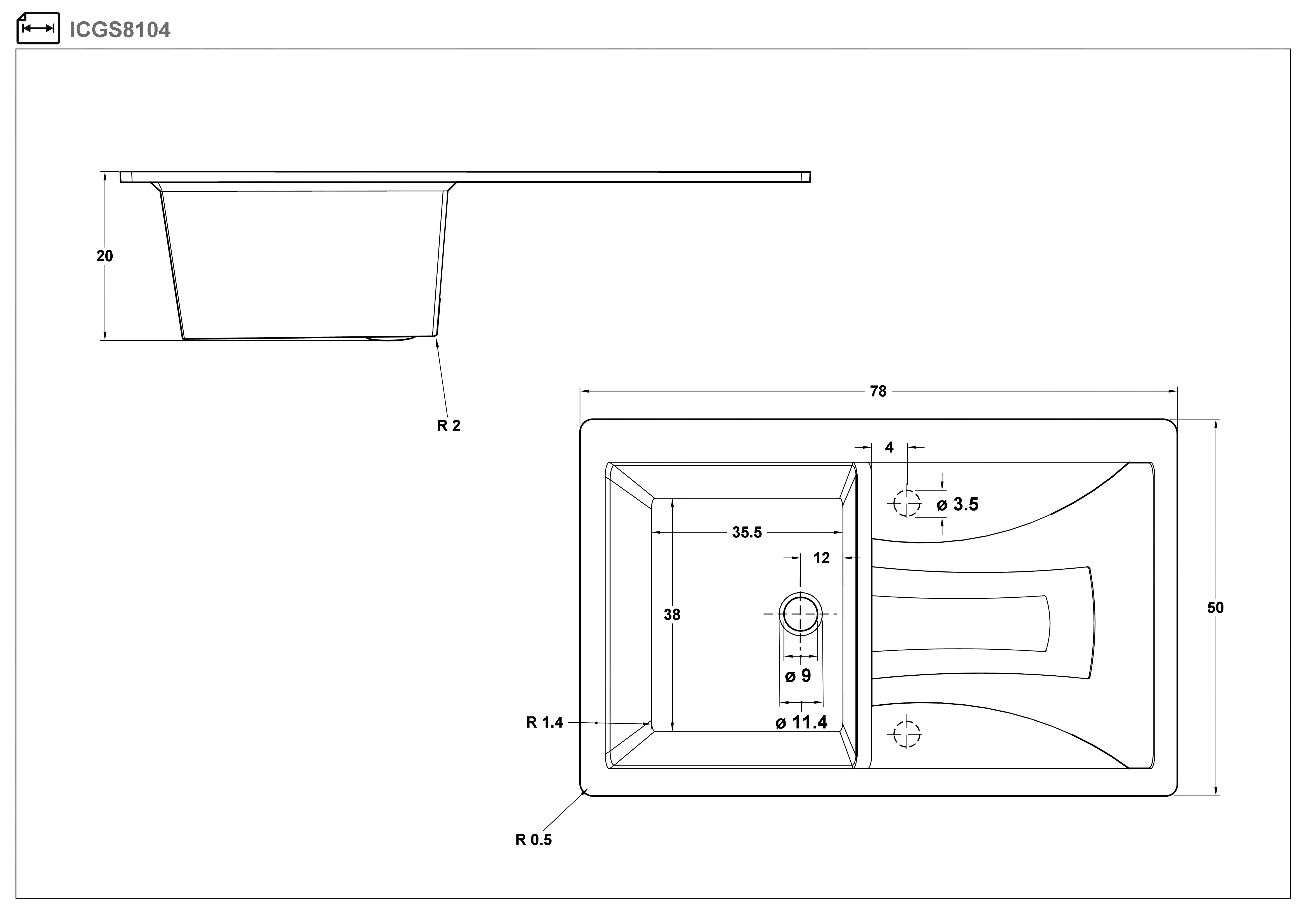 Νεροχύτης γρανίτη ICGS8104