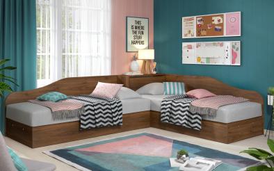Γωνιακά κρεβάτια Alaska για στρώμα 82/190 Γωνιακά κρεβάτια για στρώμα 82/190