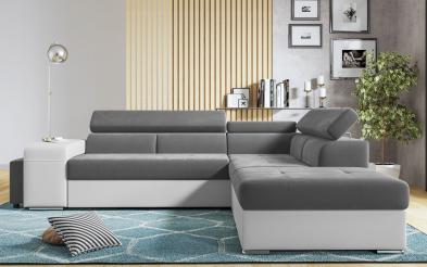 Γωνιακός καναπές – κρεβάτι Amirei + 2 σκαμπό Γωνιακός καναπές – κρεβάτι