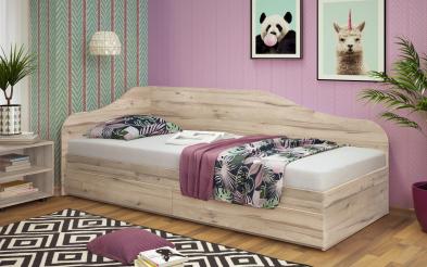 Κρεβάτι Alaska M004 με συρτάρια για στρώμα 90/200 Κρεβάτι με συρτάρια για στρώμα 90/200