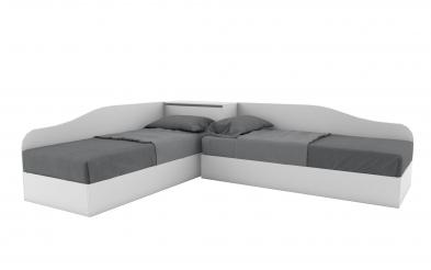 Γωνιακά κρεβάτια Alaska M005 με μπαούλο για στρώμα 82/190 Γωνιακά κρεβάτια με μπαούλο για στρώμα 82/190