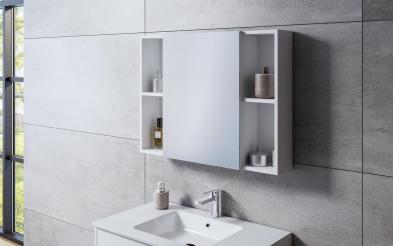 Ντουλάπι μπάνιου με καθρέφτη PVC ICMC 6014-80 Ντουλάπι μπάνιου με καθρέφτη PVC