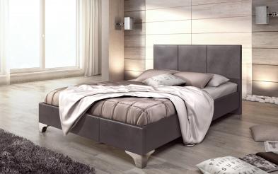 Δερμάτινο κρεβάτι Betina 2 για στρώμα διπλής όψεως 140/200 Δερμάτινο κρεβάτι 140/200