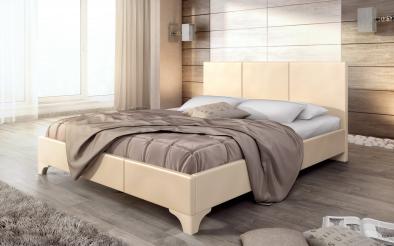 Δερμάτινο κρεβάτι Betina 2 για στρώμα διπλής όψεως 160/200 Δερμάτινο κρεβάτι 160/200