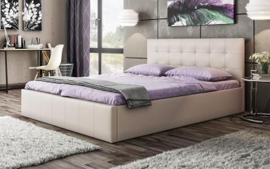 Δερμάτινο κρεβάτι Destiva + στρώμα Δερμάτινο κρεβάτι + στρώμα 160/200