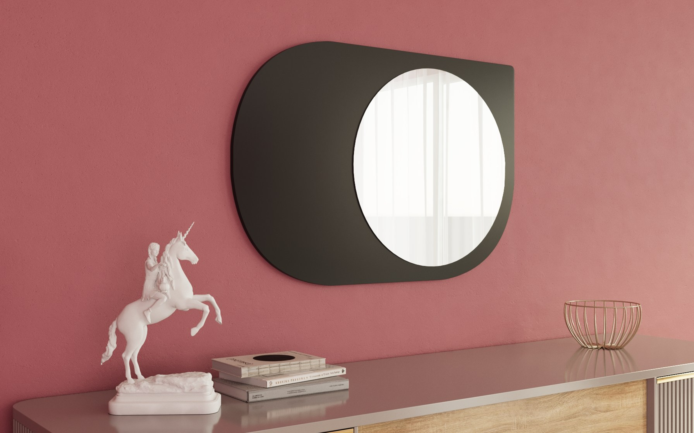 Καθρέφτης 60/90 Pubble, μαύρο  2