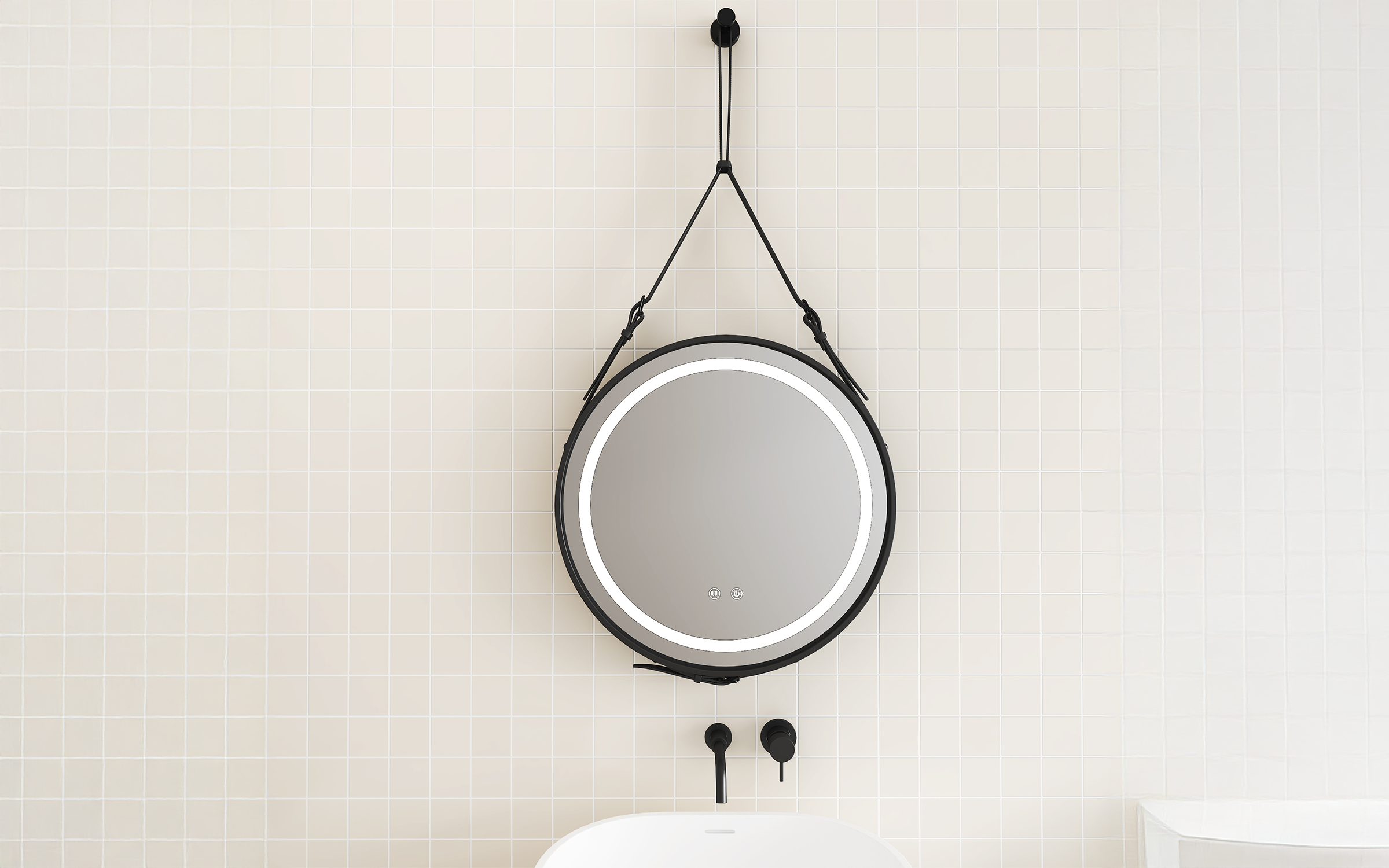 1398MB-100 Καθρέφτης  μπάνιου με LED, 100/100 cm  1