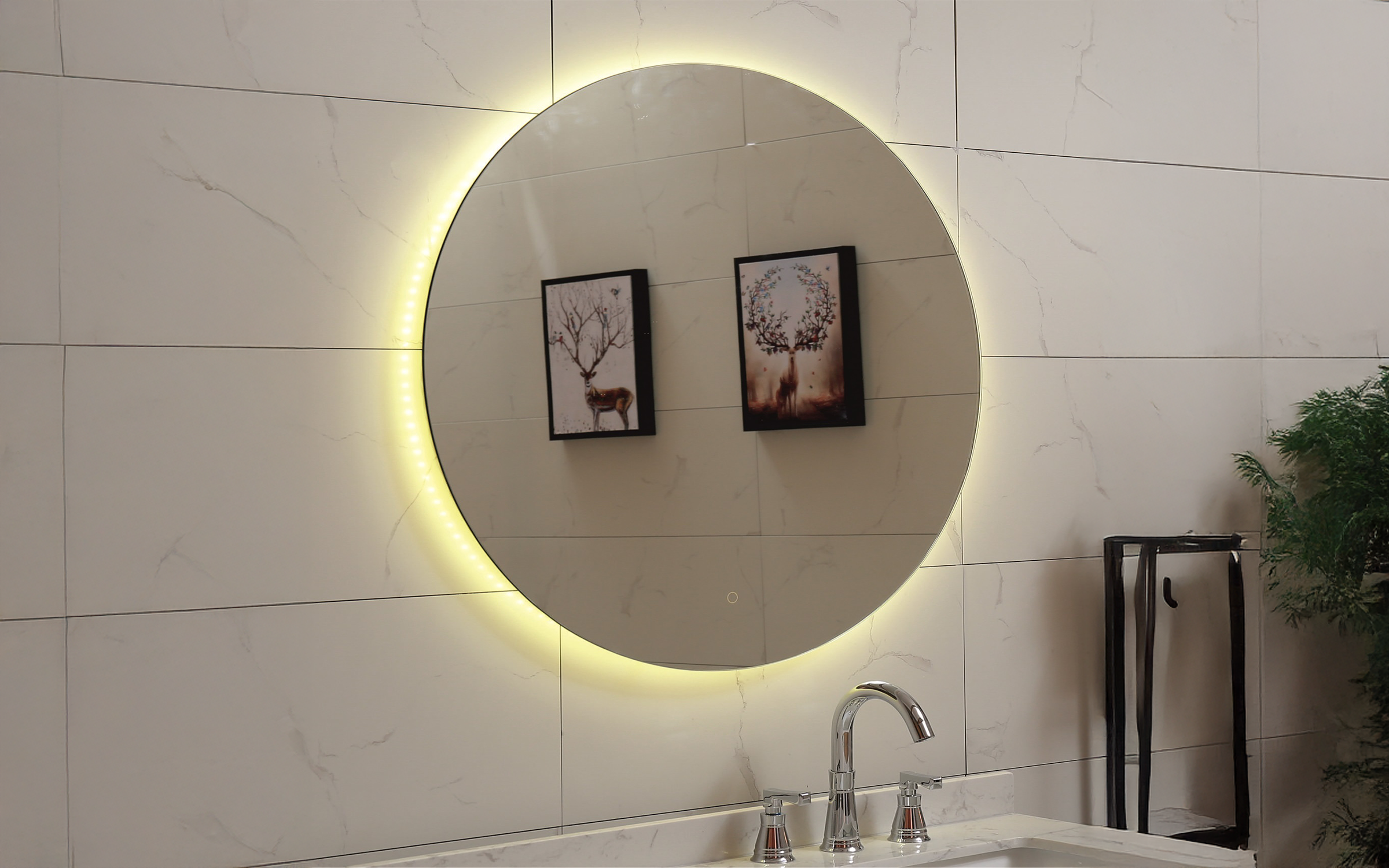 ICL 1495 Καθρέφτης  μπάνιου με LED, 100/100 cm  2