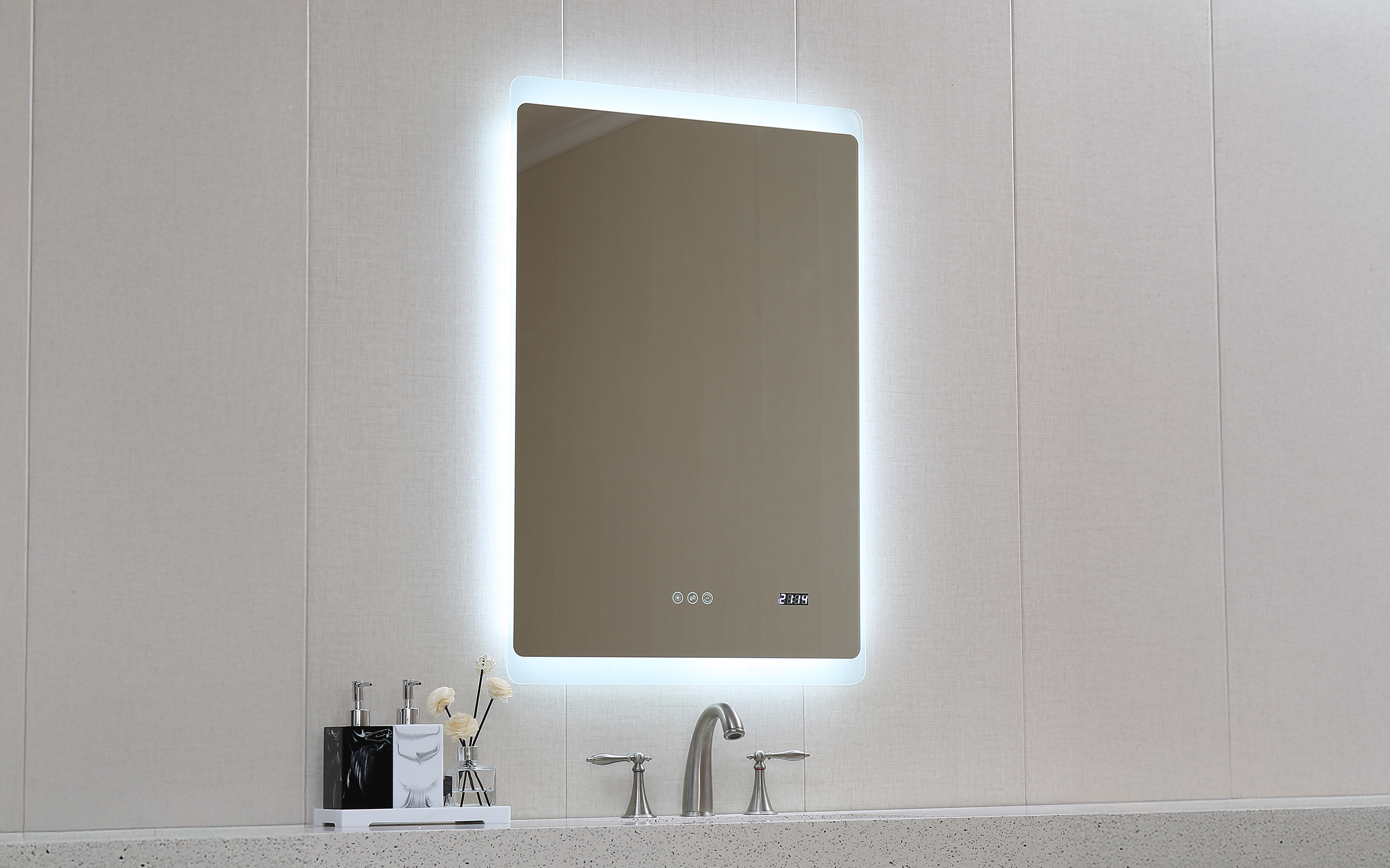 ICL 1811 Καθρέφτης  μπάνιου με LED, 60/90 cm  1