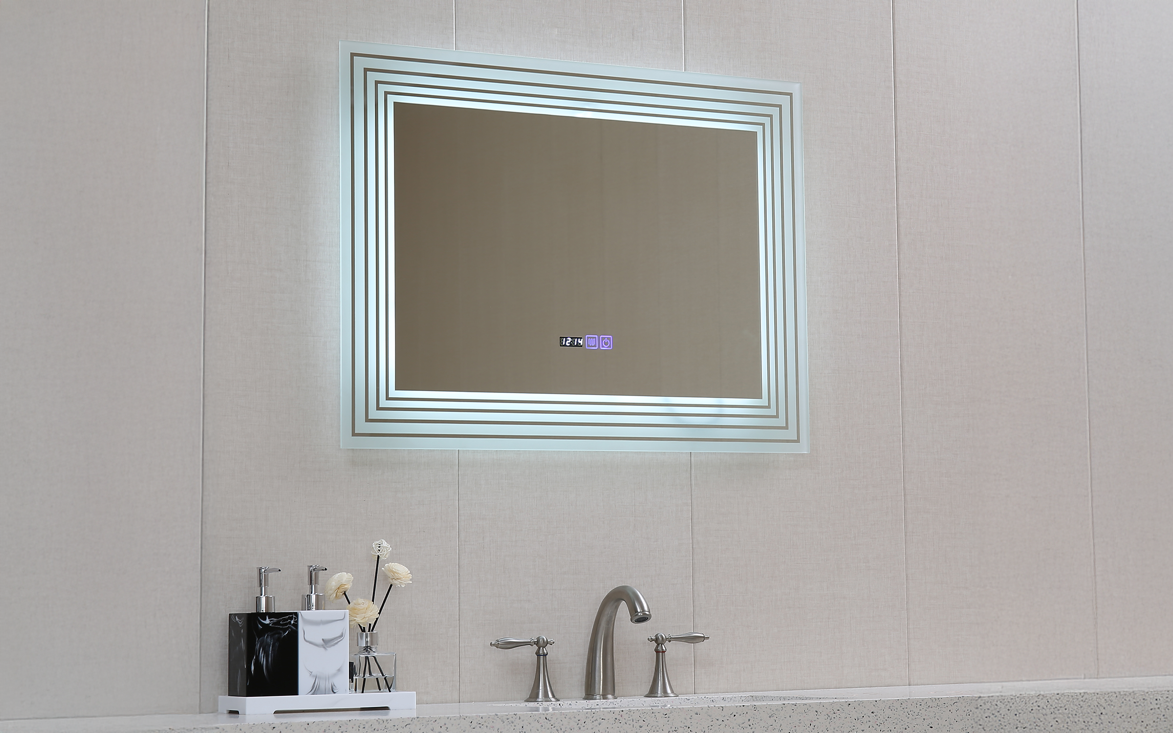 ICL 1816 Καθρέφτης  μπάνιου με LED, 80/60 cm  2