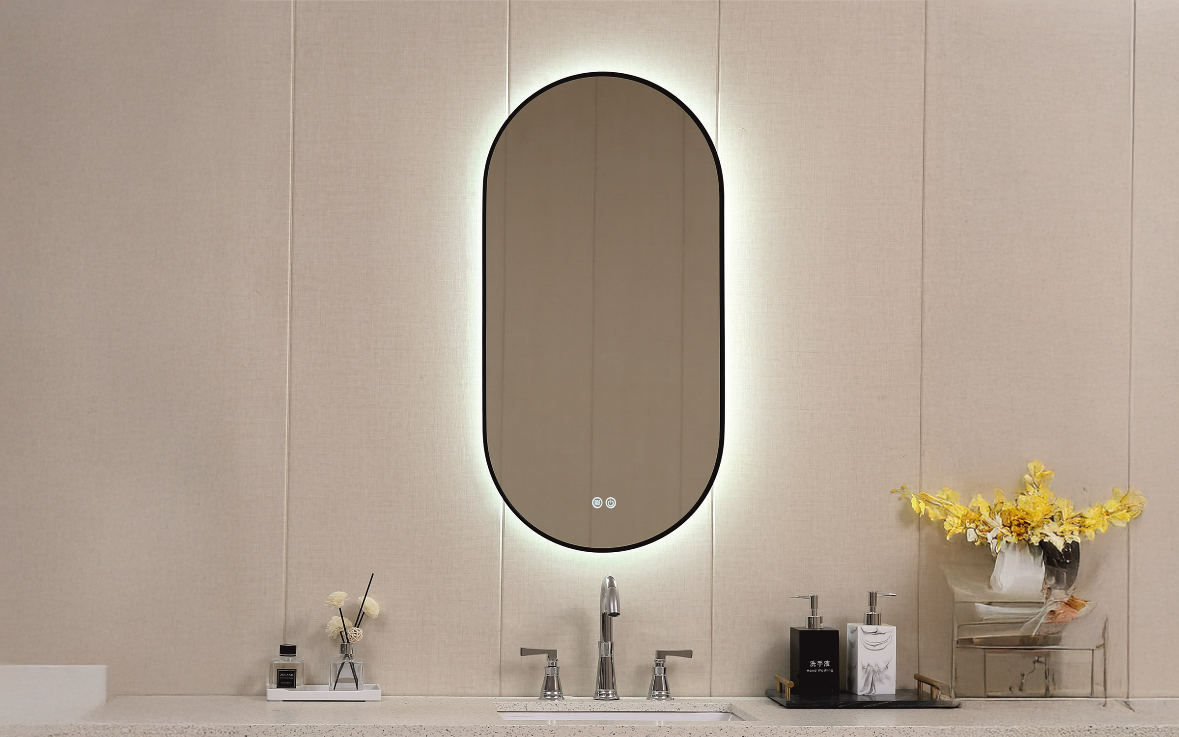 1850/60 Καθρέφτης  μπάνιου με LED, 60/120 cm  1