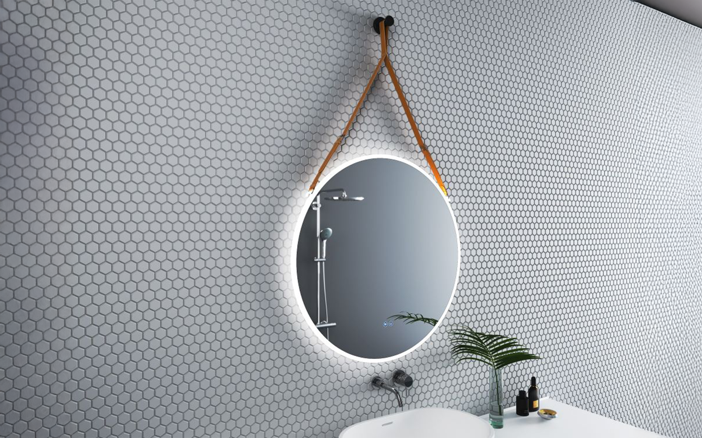 1909LB Καθρέφτης  μπάνιου με LED, 80/80 cm  2