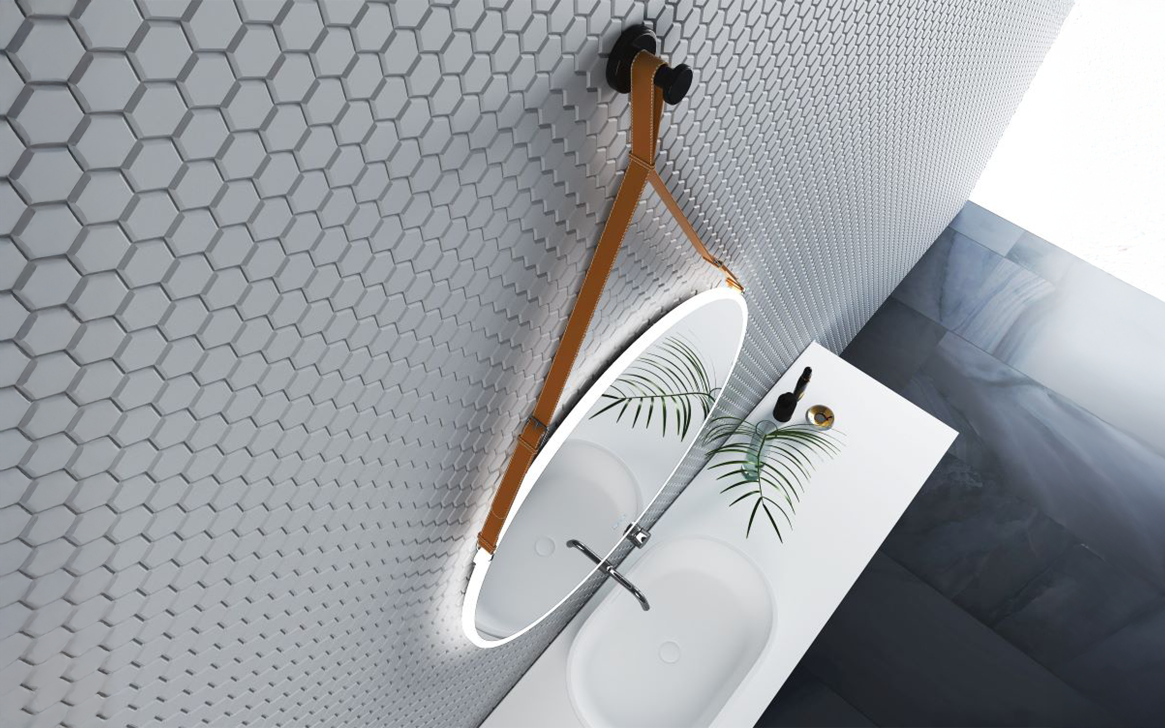 1909LB Καθρέφτης  μπάνιου με LED, 80/80 cm  3