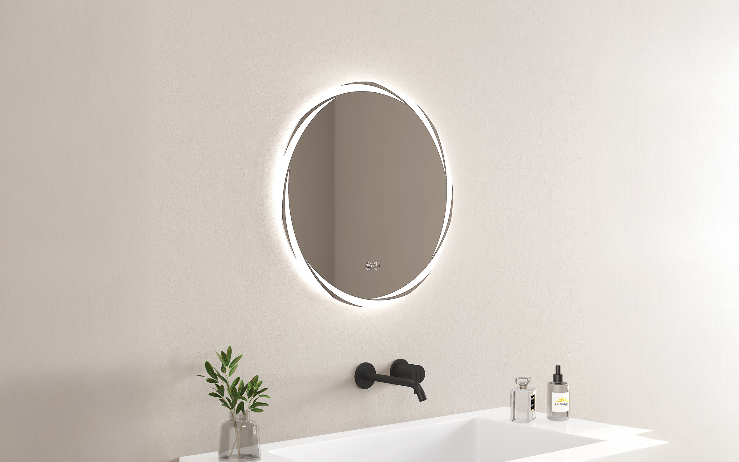 1944 Καθρέφτης  μπάνιου με LED, 60/60 cm  2