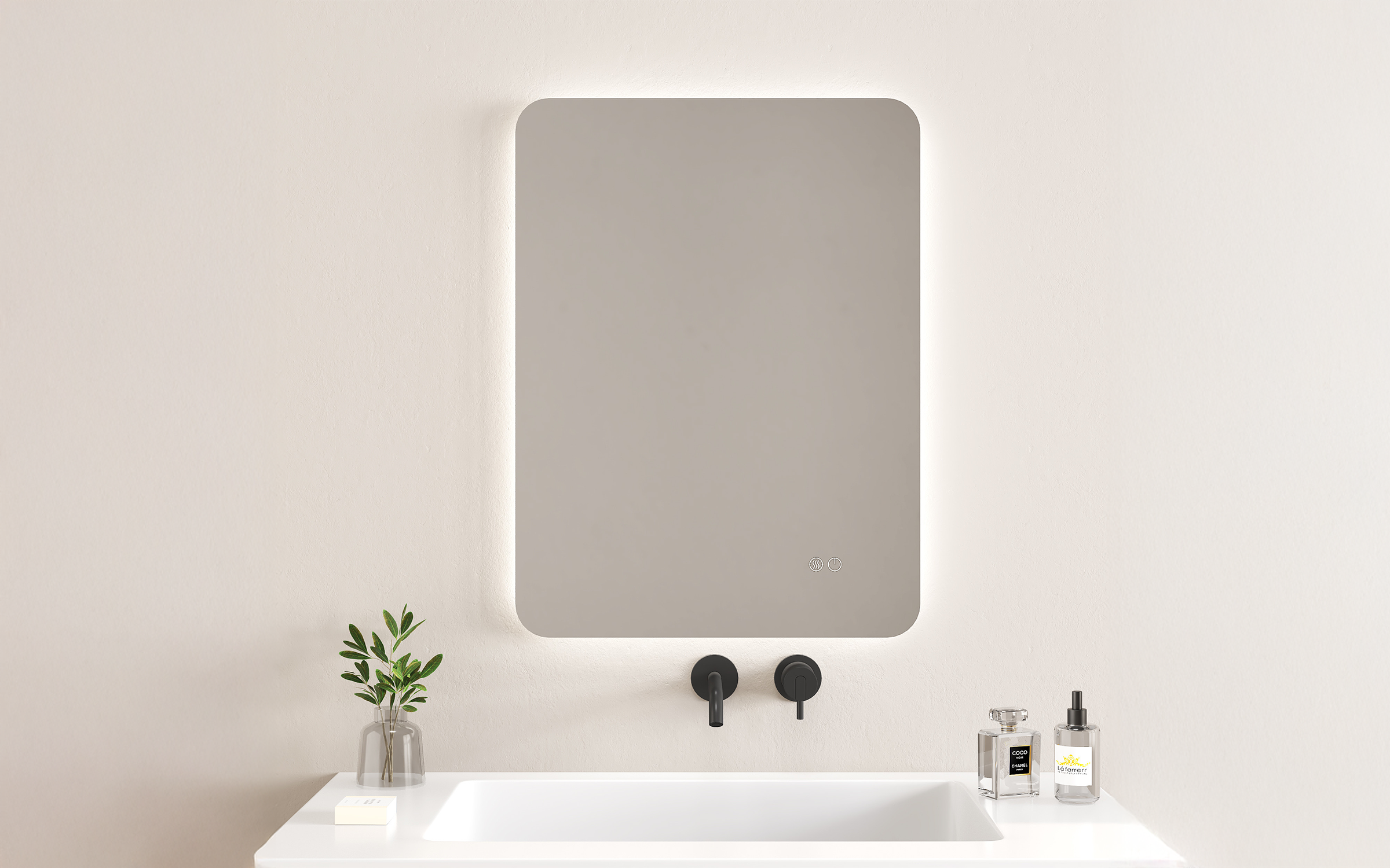 1945-50 Καθρέφτης  μπάνιου με LED, 50/70 cm  1