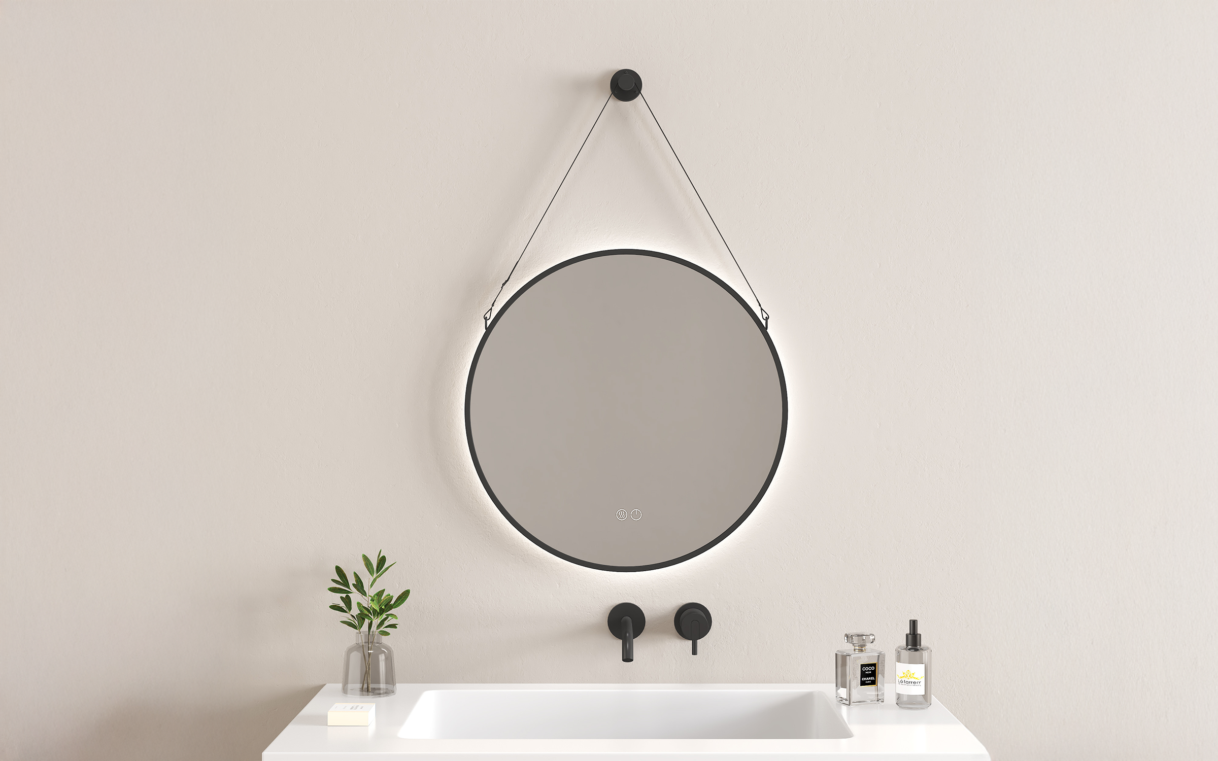 1946 Καθρέφτης  μπάνιου με LED, 60/60 cm  1