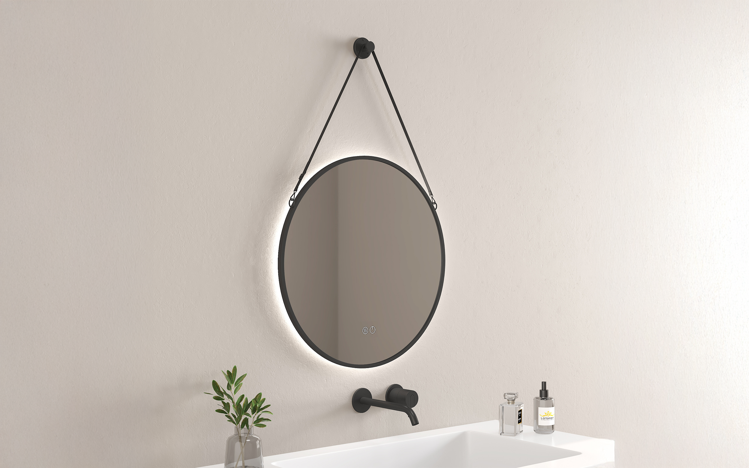 1946 Καθρέφτης  μπάνιου με LED, 60/60 cm  2
