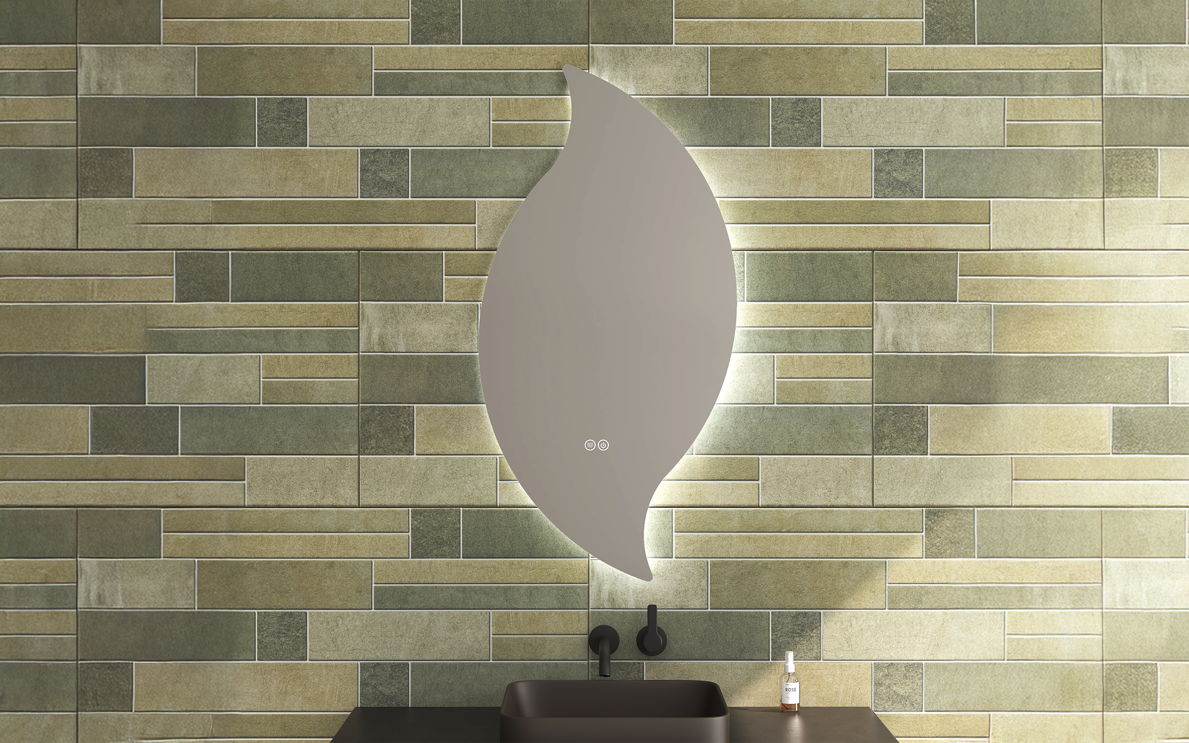 1953 Καθρέφτης  μπάνιου με LED, 50/100 cm  1