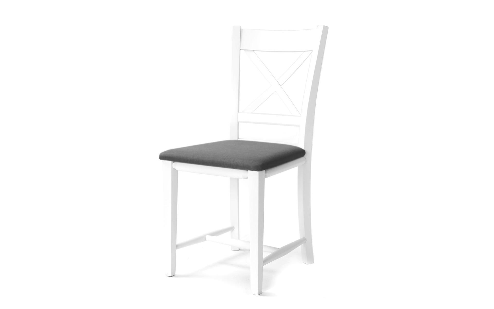 Καρέκλα Kortes, λευκό με γκρι κάθισμα  1