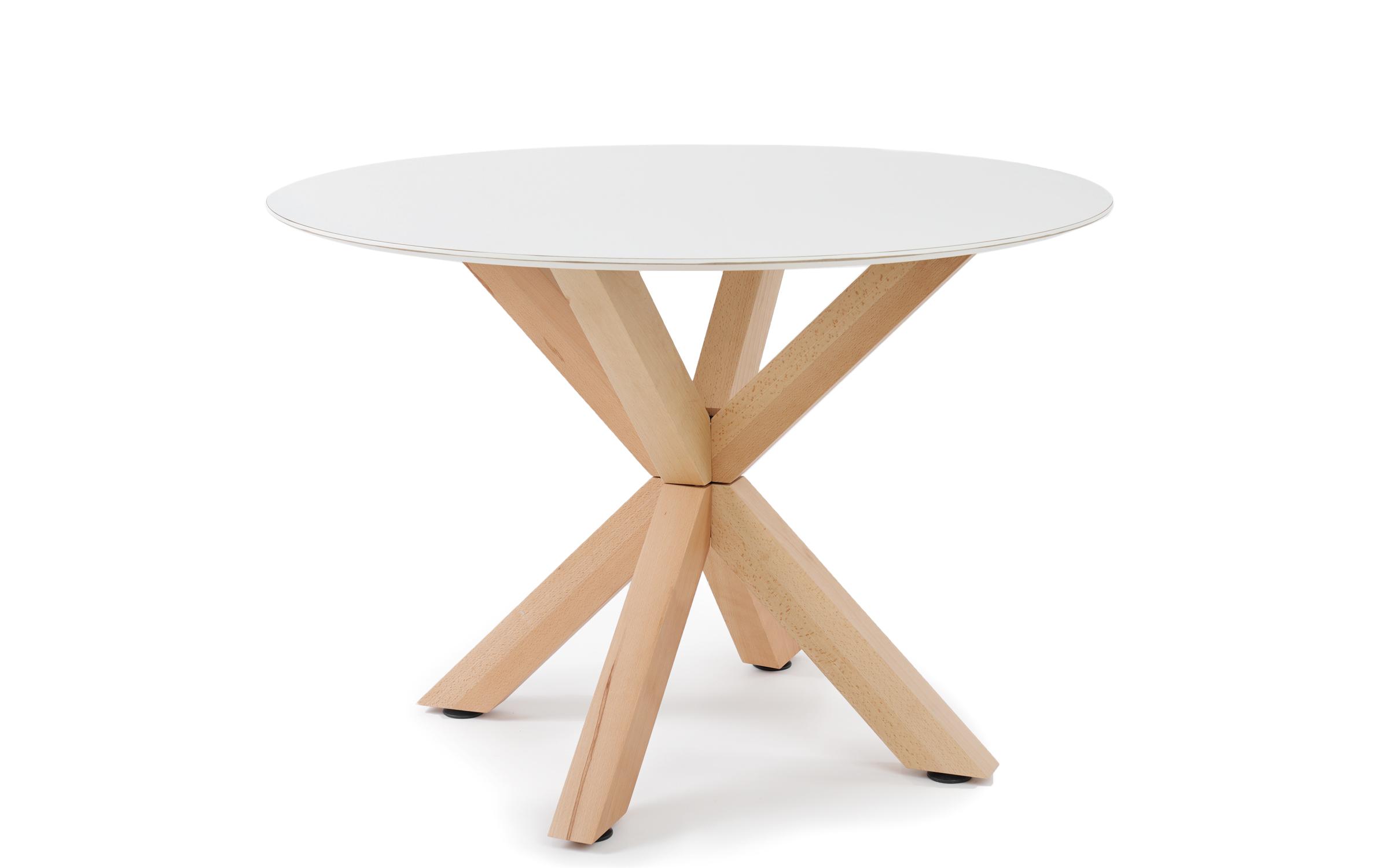Τραπέζι Madera, λευκό + οξιά  3