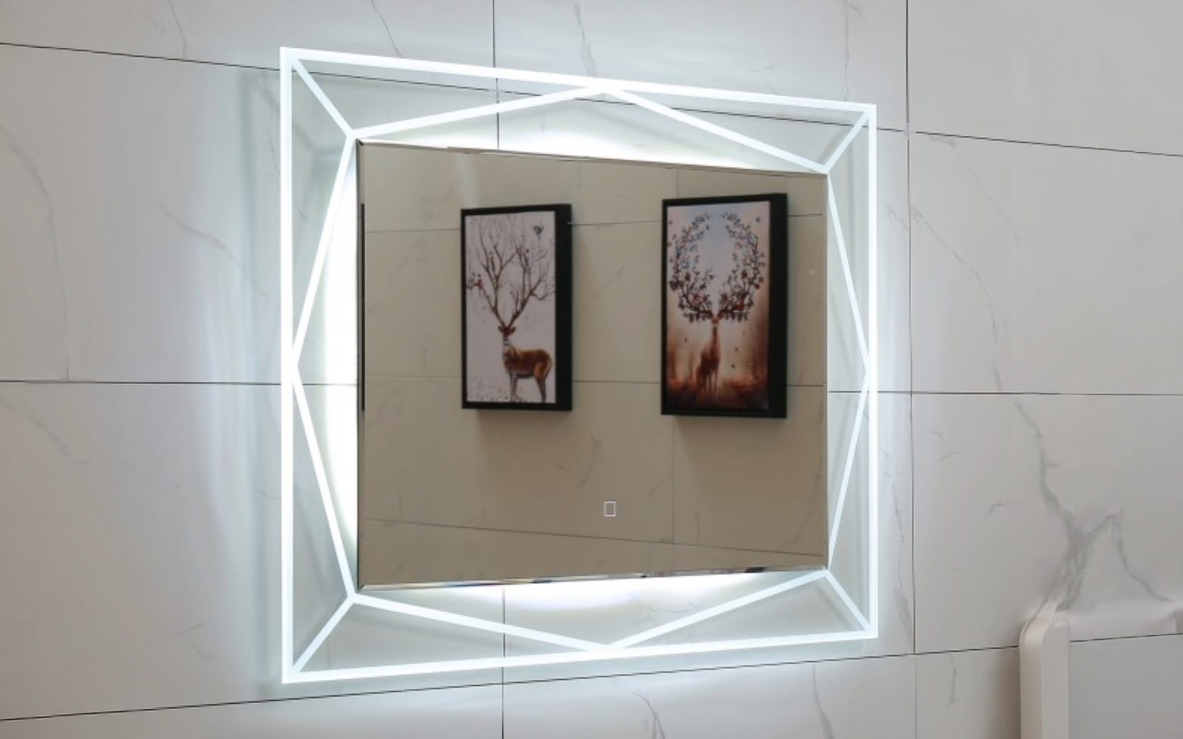 ICL 1502 Καθρέφτης  μπάνιου με LED, 80/60 cm  1