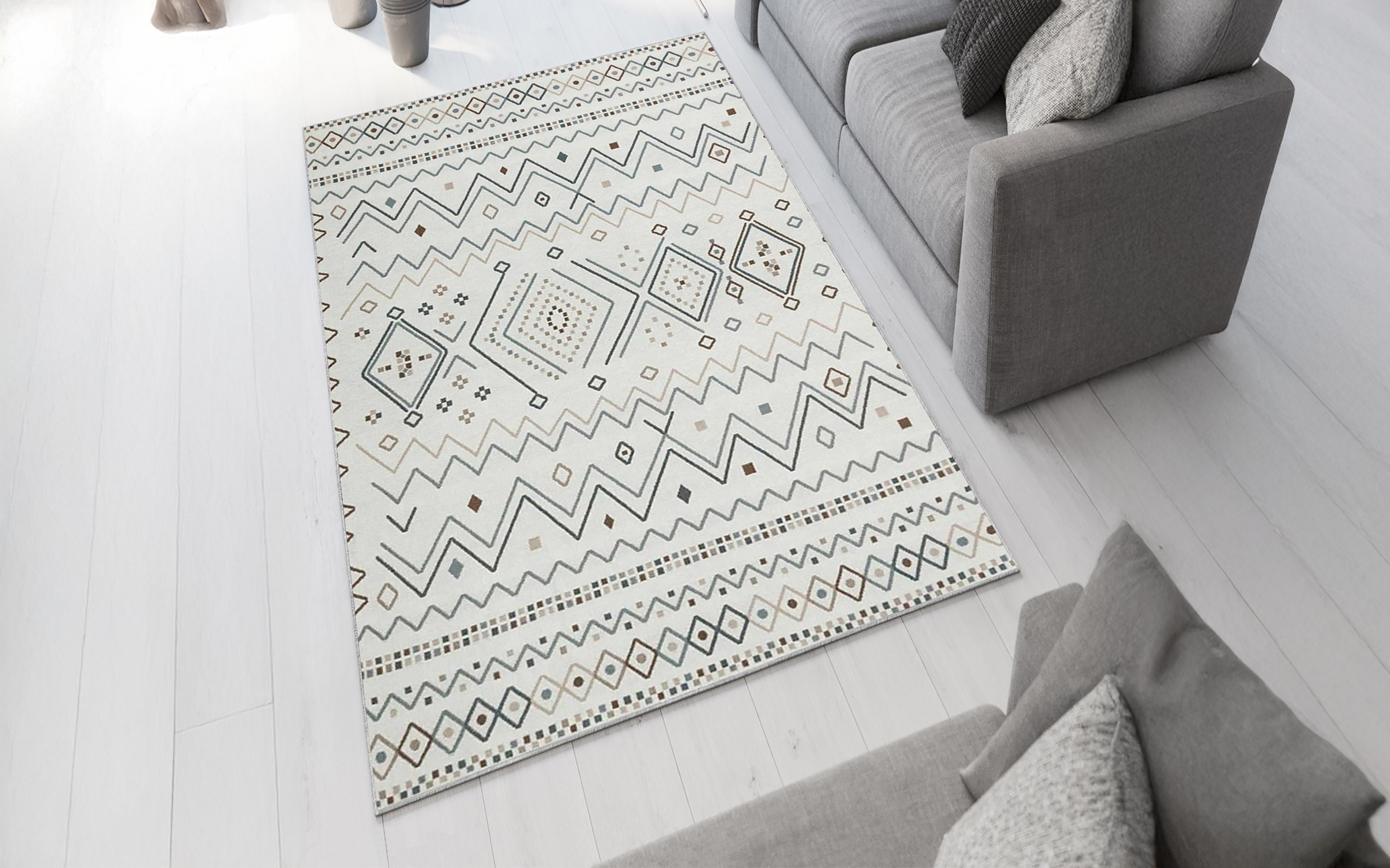 Χαλί 140/200 Tribal Grid, πολύχρωμο  1