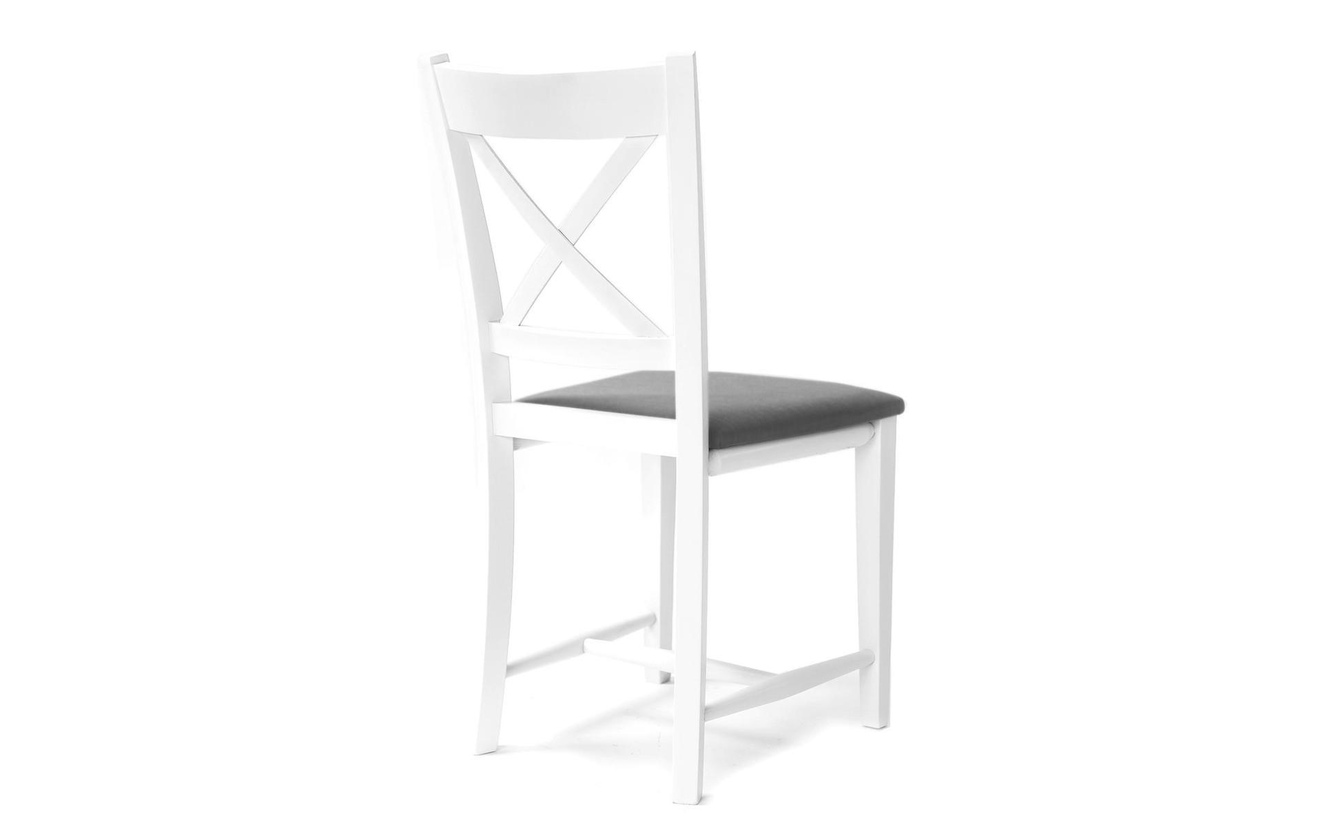 Καρέκλα Kortes, λευκό με γκρι κάθισμα  2