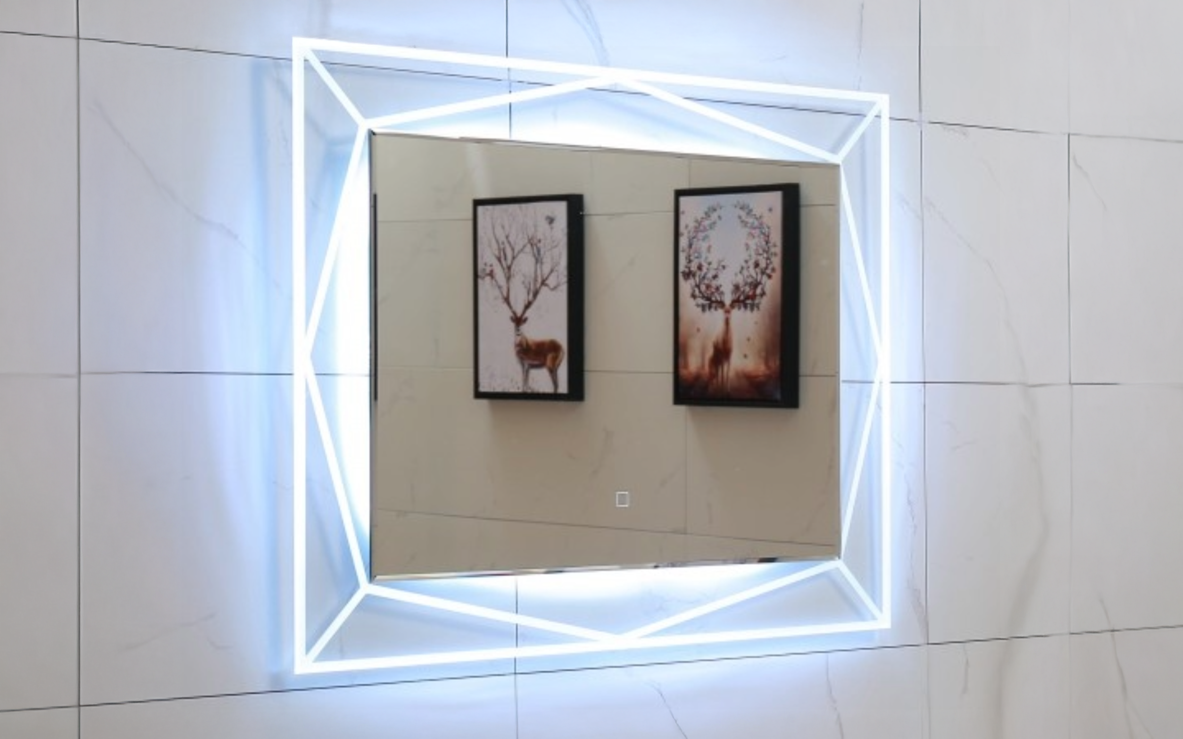 ICL 1502 Καθρέφτης  μπάνιου με LED, 80/60 cm  2