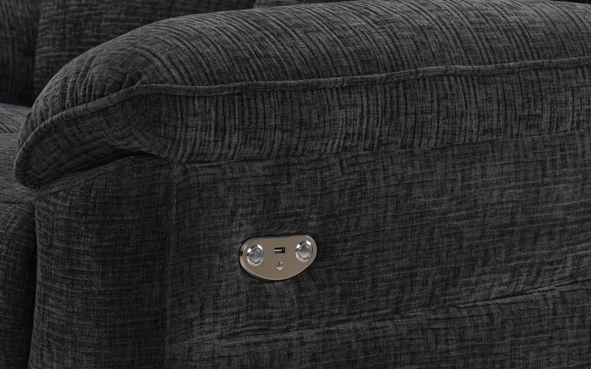 Καναπές με ανάκληση Adesto, τριθέσιος /με ηλεκτρικό μηχανισμό/, σκούρο γκρι  2