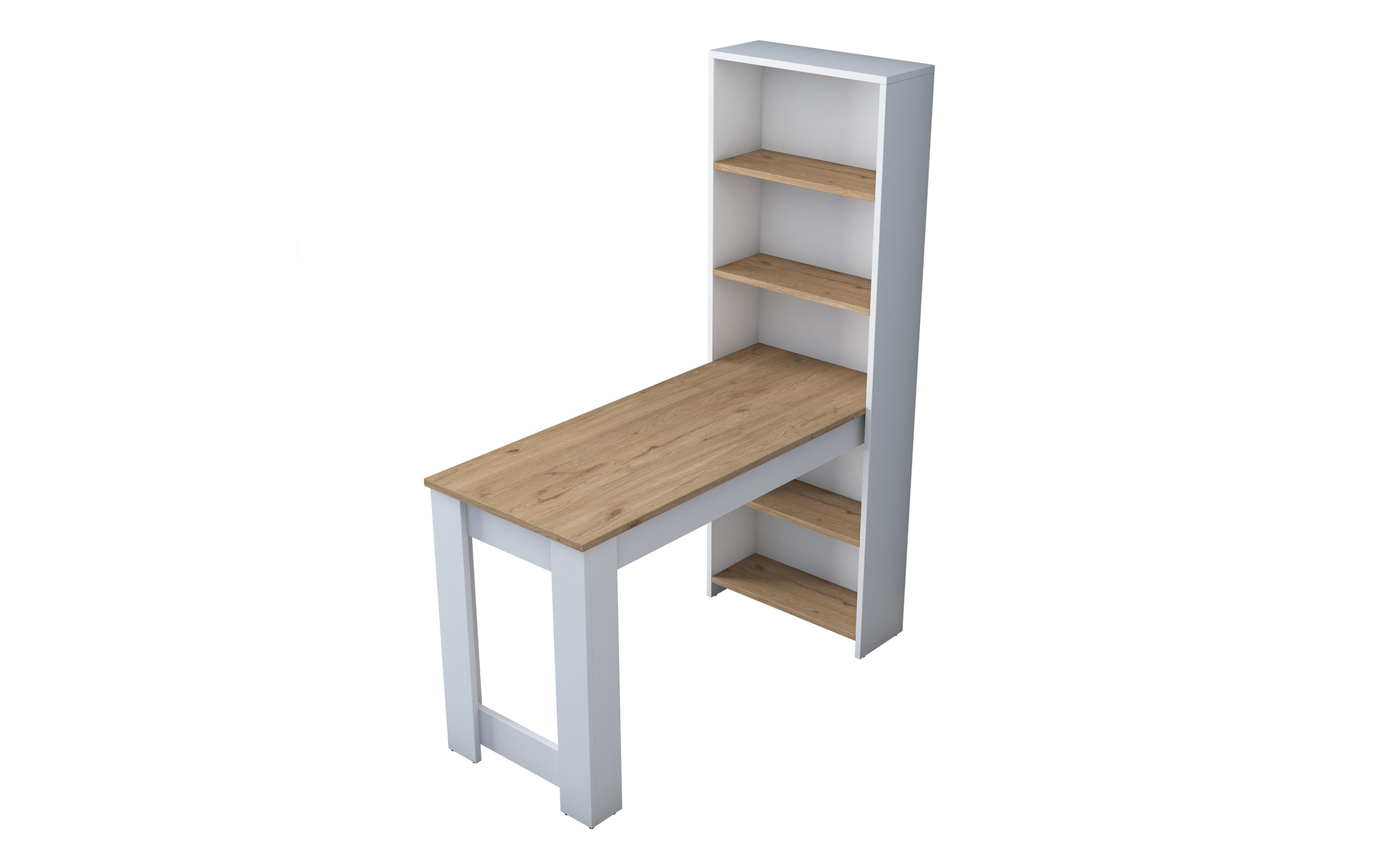 Τραπέζι + εταζέρα Sento, καρυδιά + λευκό  5
