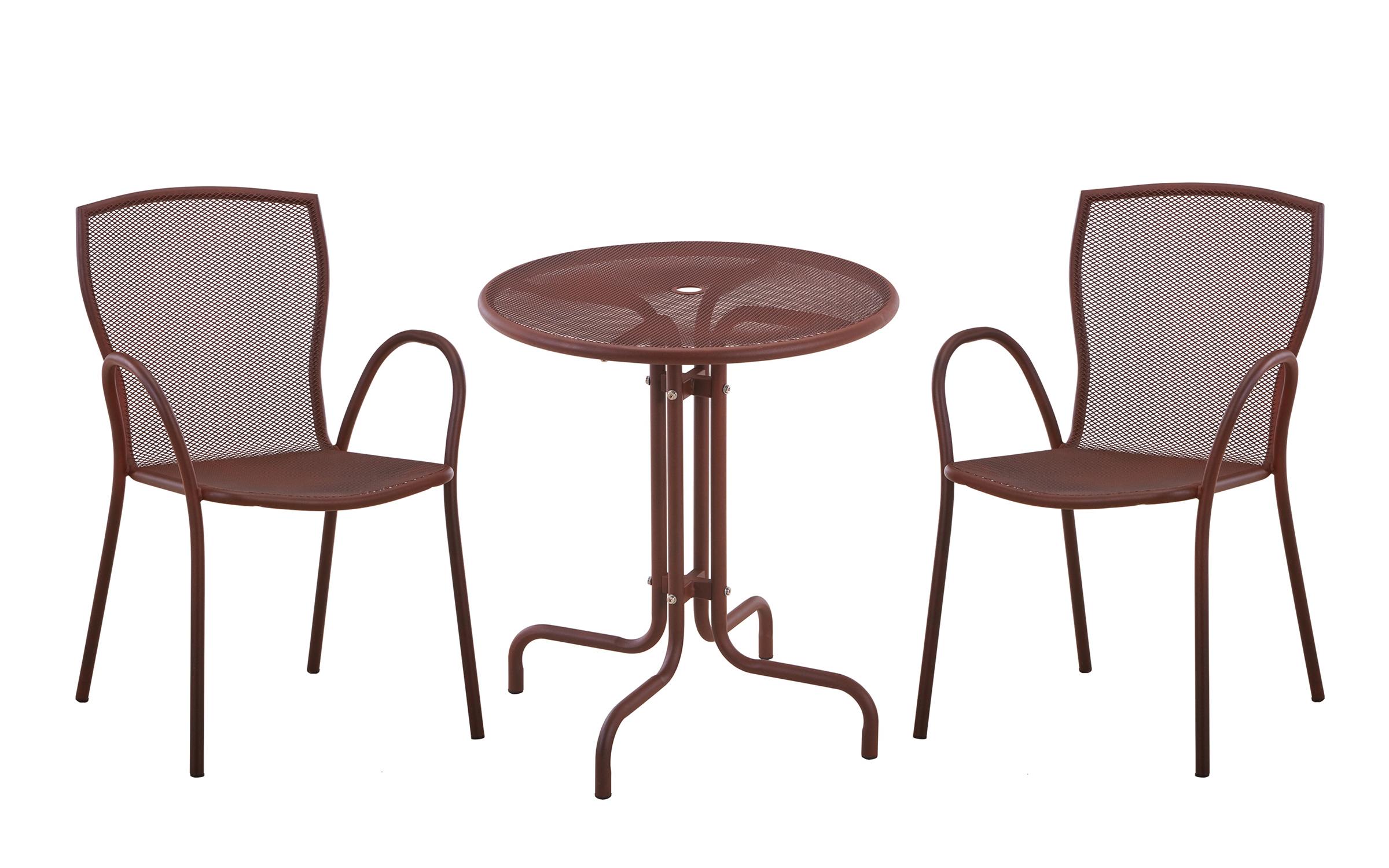 Σετ τραπέζι + καρέκλες Rut, καφέ  2