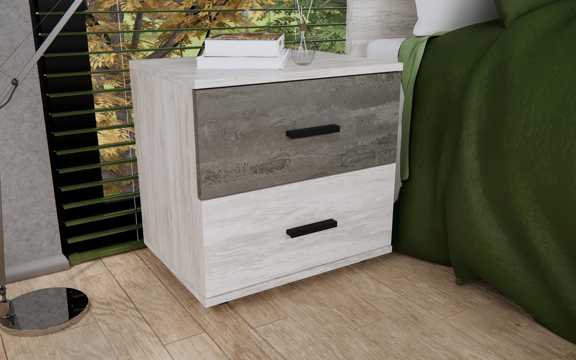 Κομοδίνο Mate, ανοιχτόχρωμο artwood + beton  1