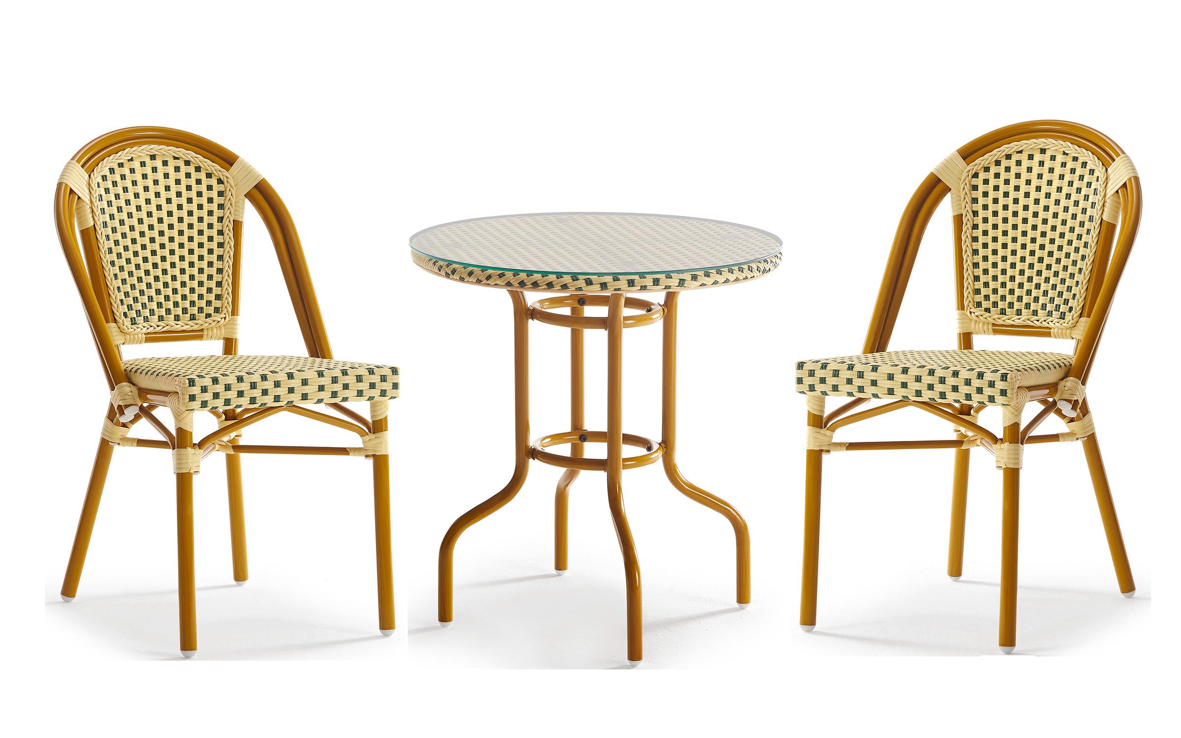 Σετ τραπέζι + καρέκλες Suzi, yellow  1