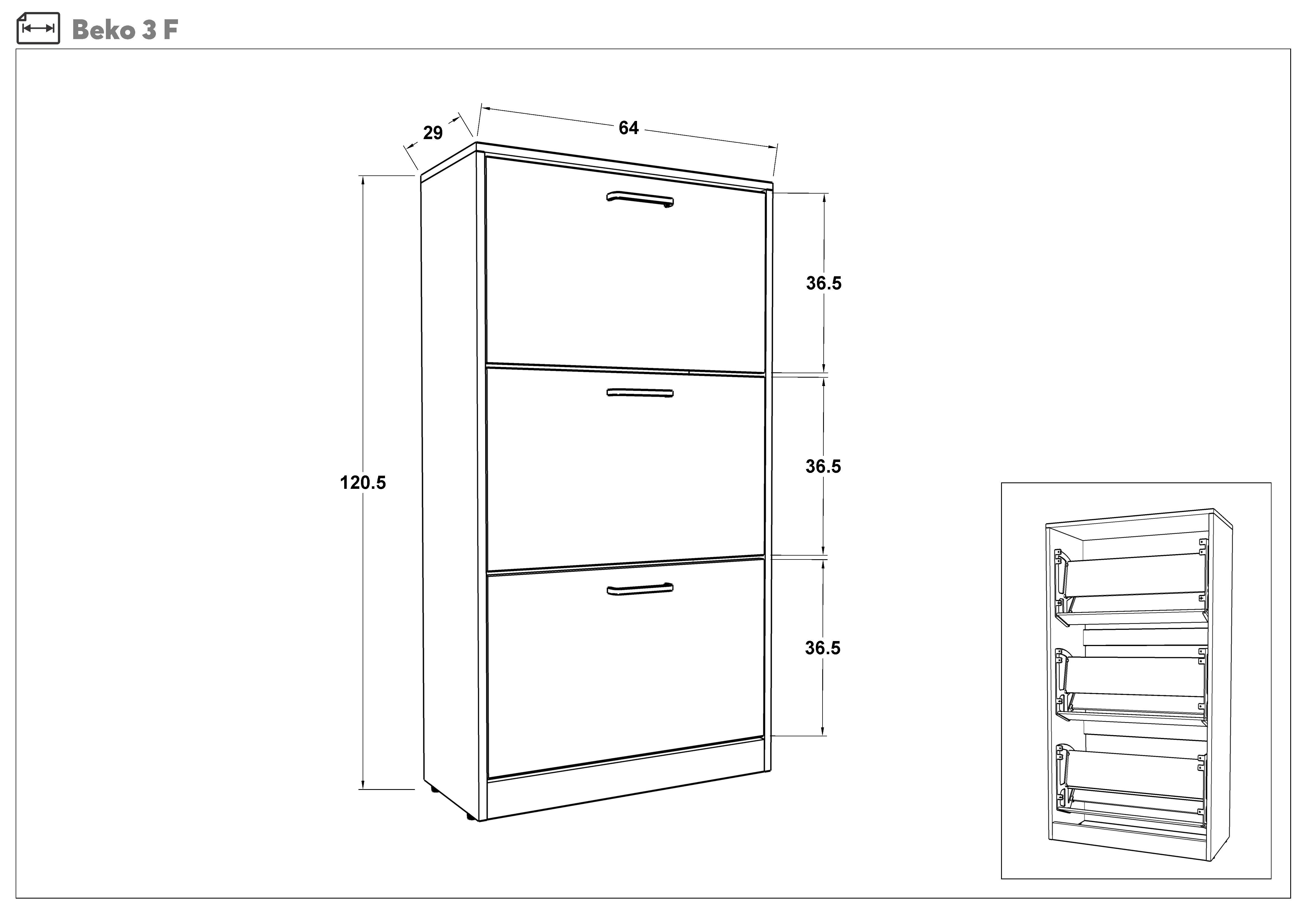 Παπουτσοθήκη Beko 3, menta  2