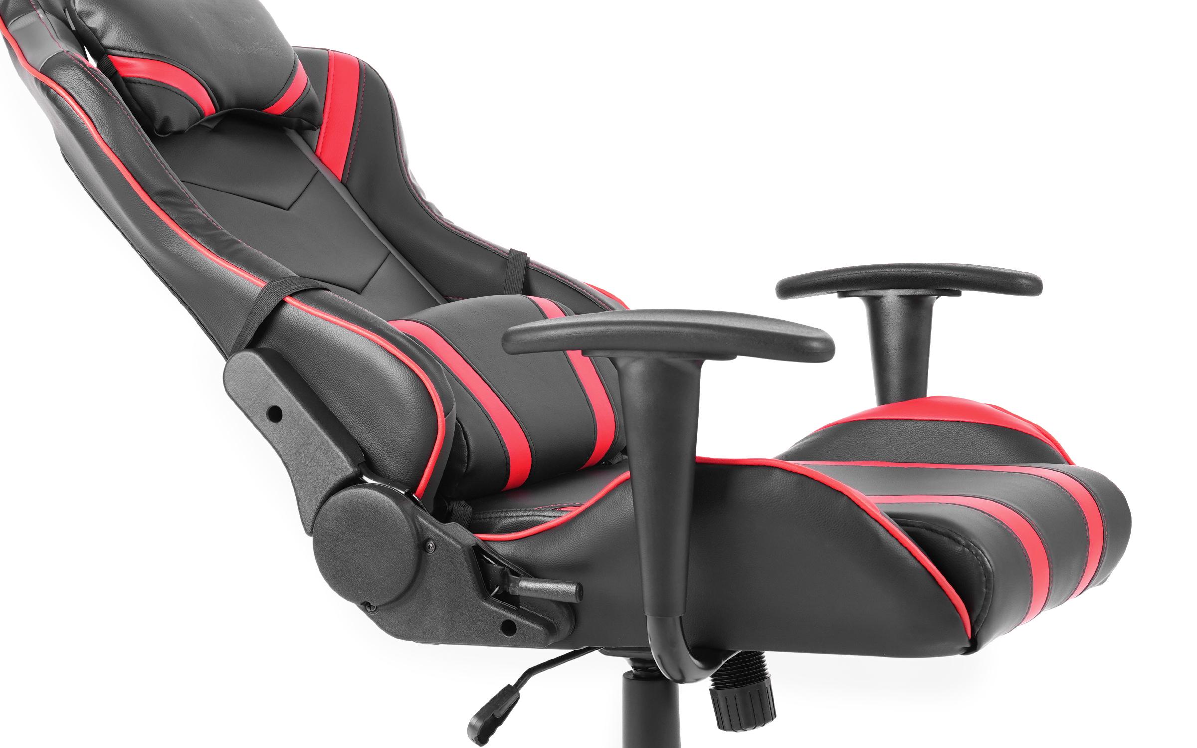 Καρέκλα Gamers Dakar, κόκκινο + μαύρο δέρμα  7