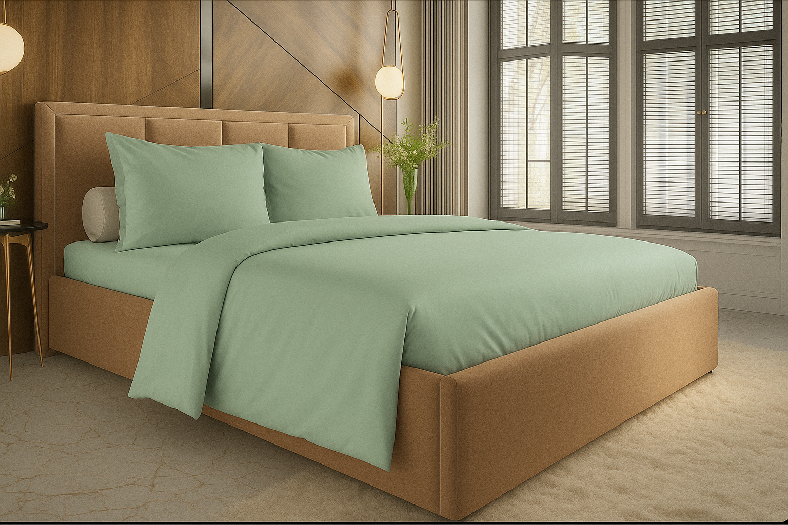 3 τεμάχια 200/220 cm; Microfiber Σετ σεντόνια 04262, menta  2