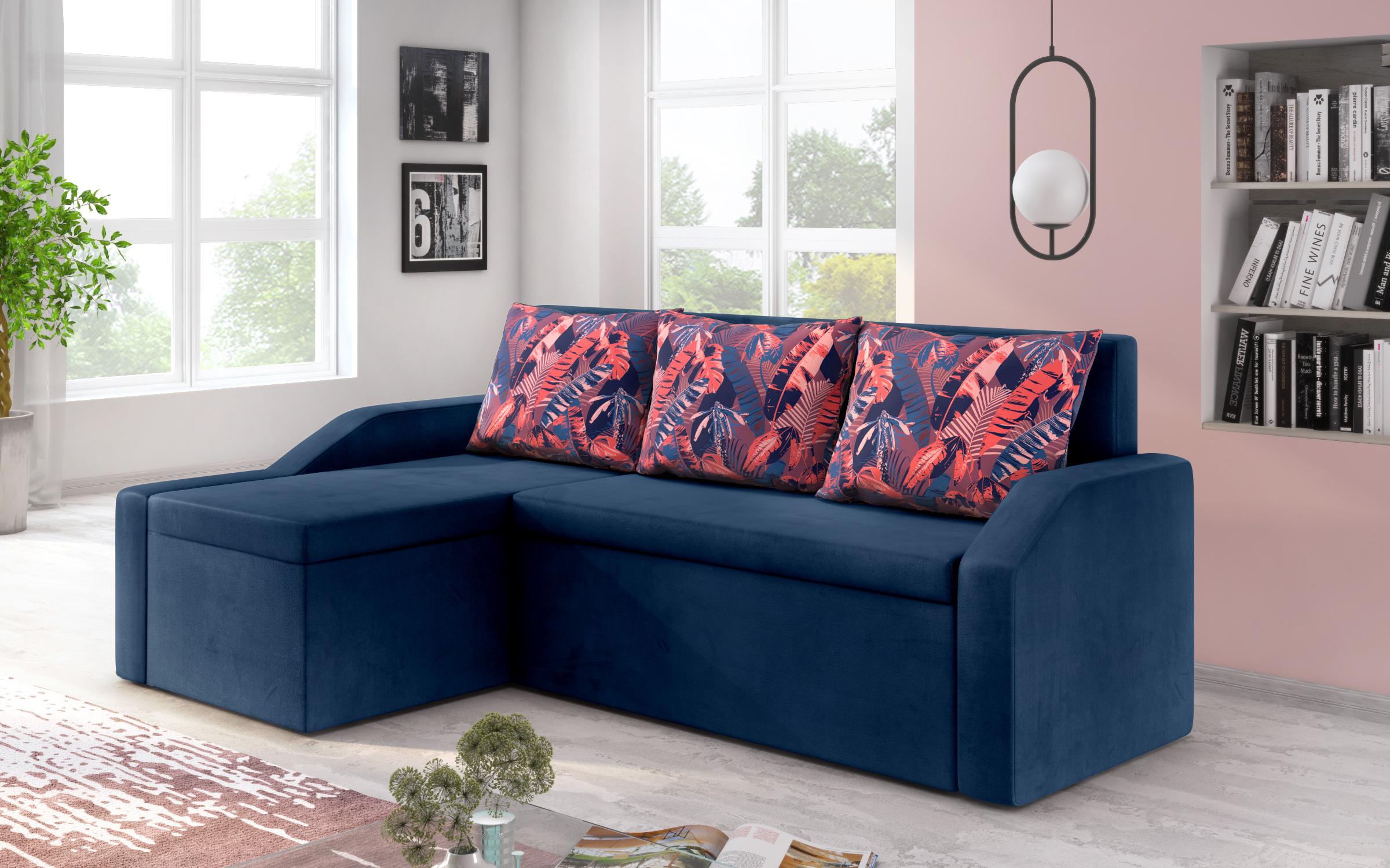 Γωνιακός καναπές κουζίνας Adison S, μπλε  3