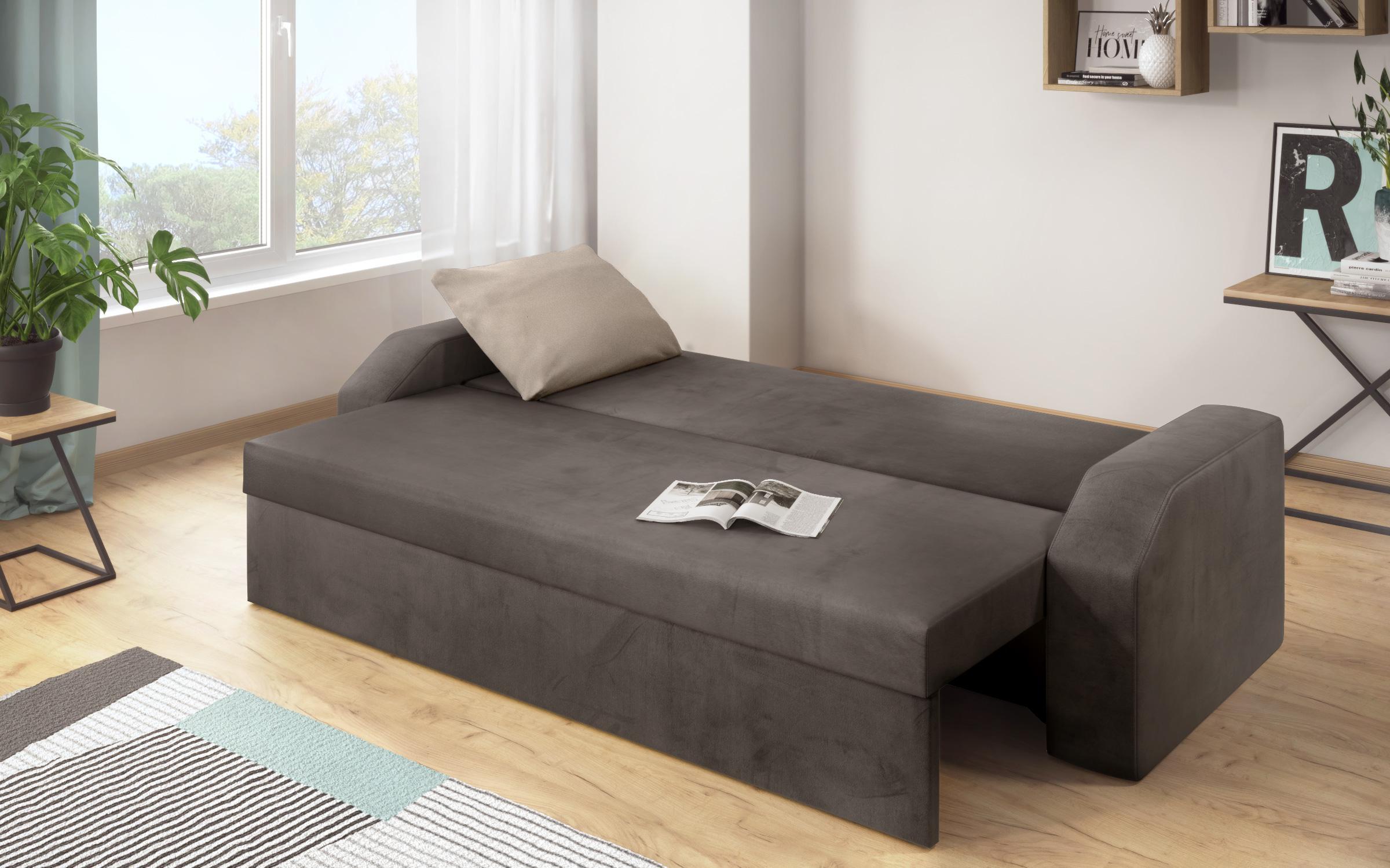 Καναπές - κρεβάτι Adison XS, καφέ + μπεζ  6