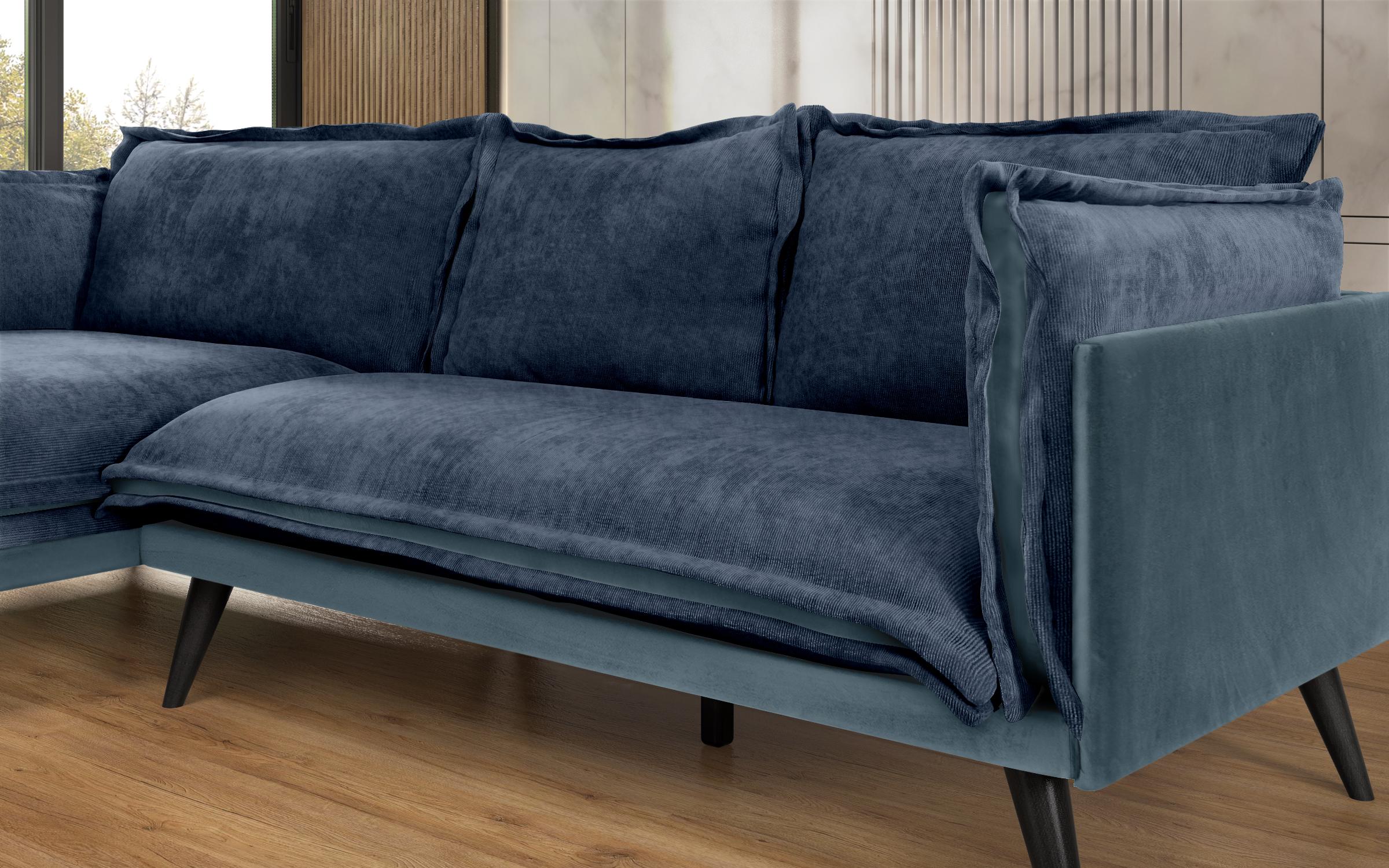 Γωνιακός καναπές Alberto, μπλε  7