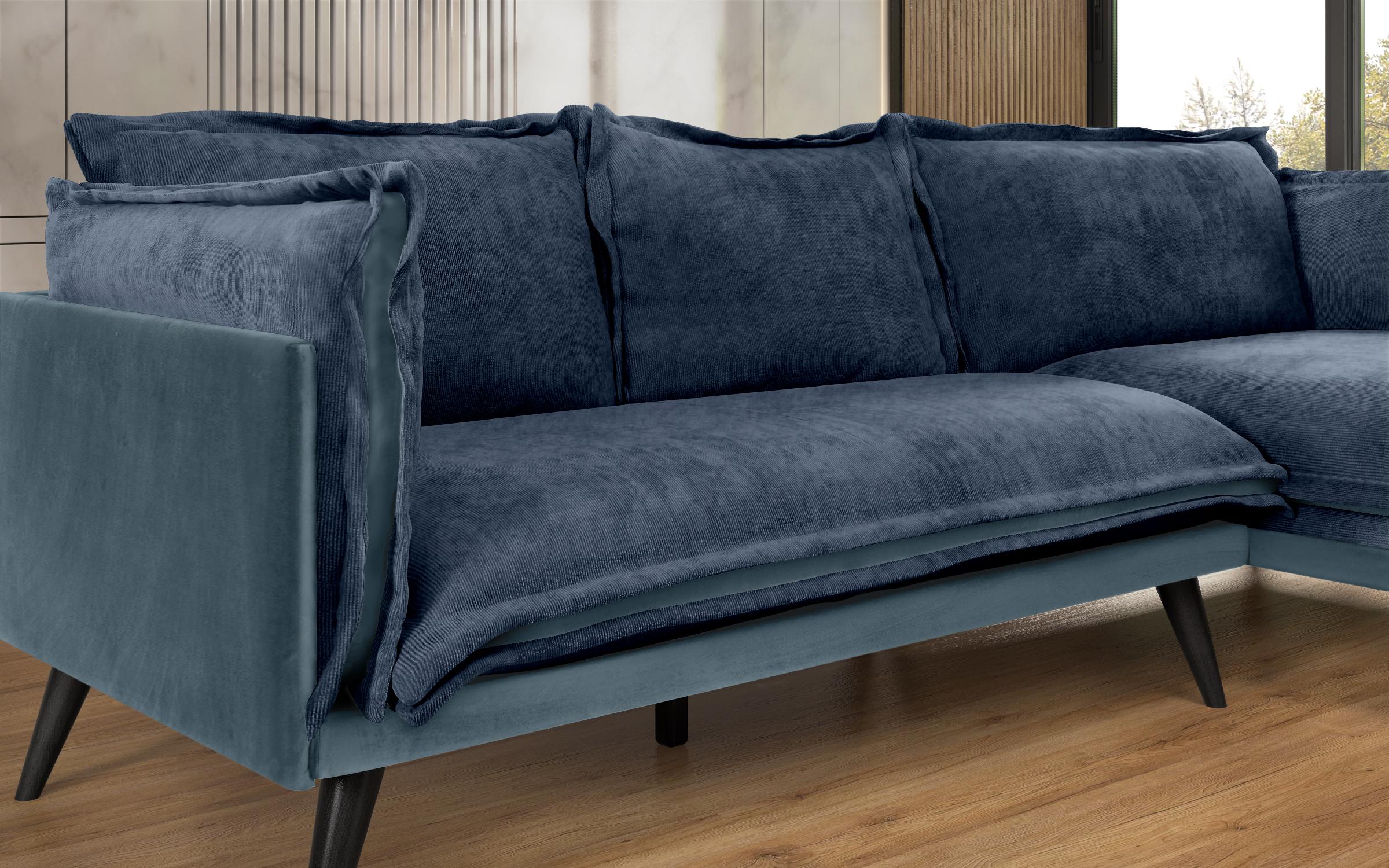 Γωνιακός καναπές Alberto, μπλε  6