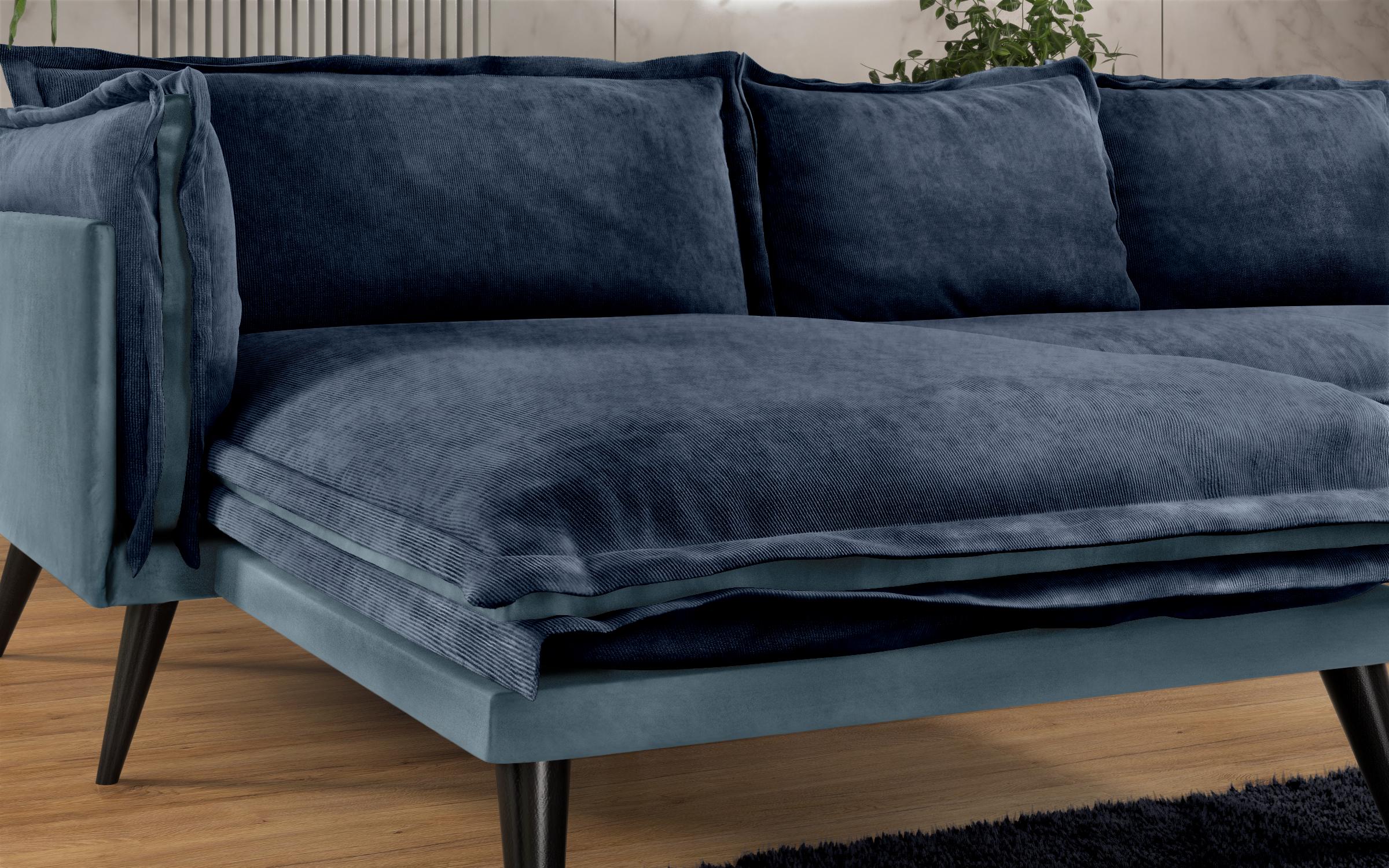 Γωνιακός καναπές Alberto, μπλε  8