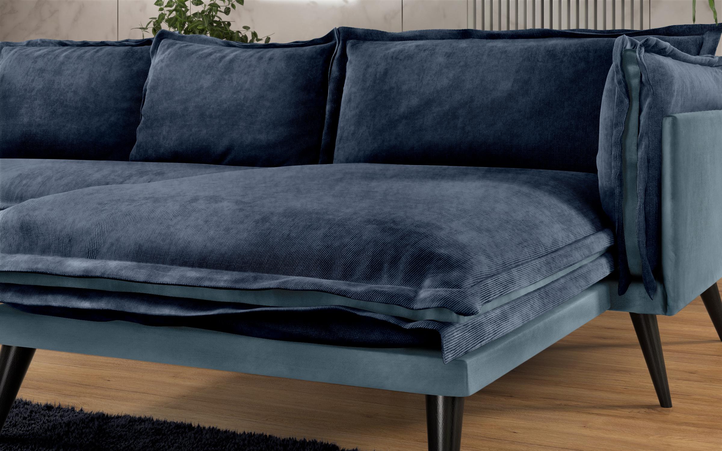 Γωνιακός καναπές Alberto, μπλε  7