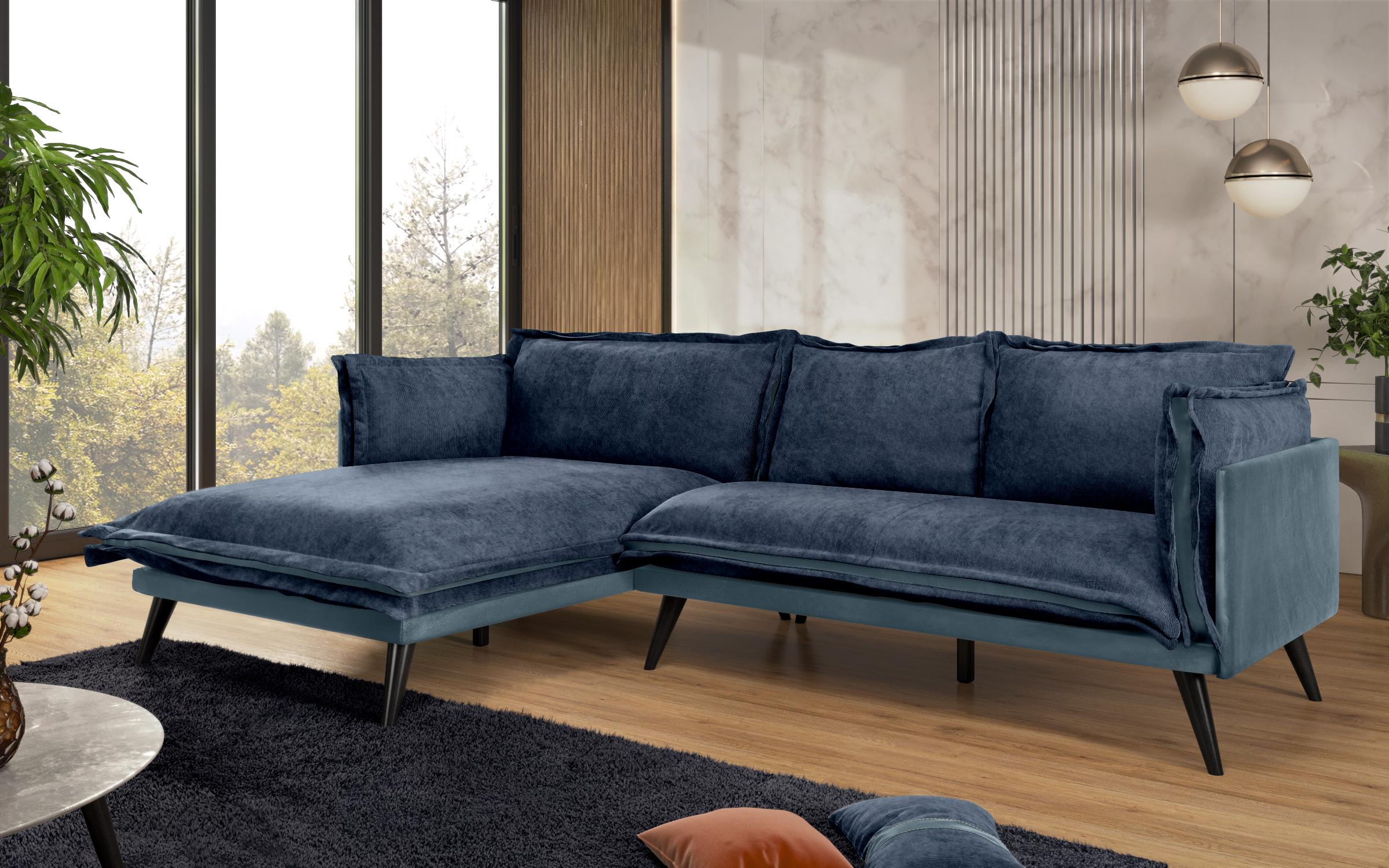Γωνιακός καναπές Alberto, μπλε  4