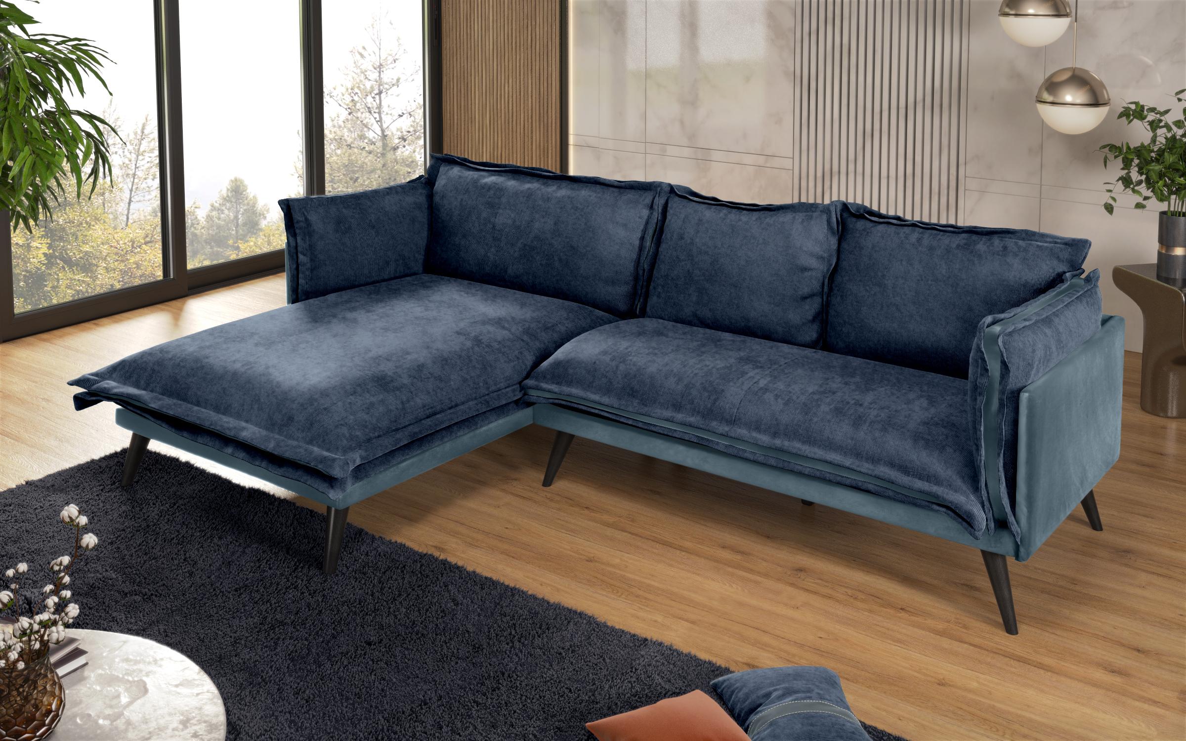 Γωνιακός καναπές Alberto, μπλε  3