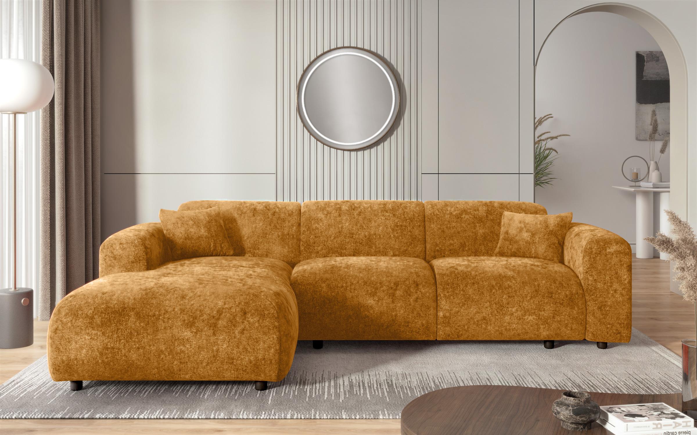 Γωνιακός καναπές Alegro, κίτρινο  1