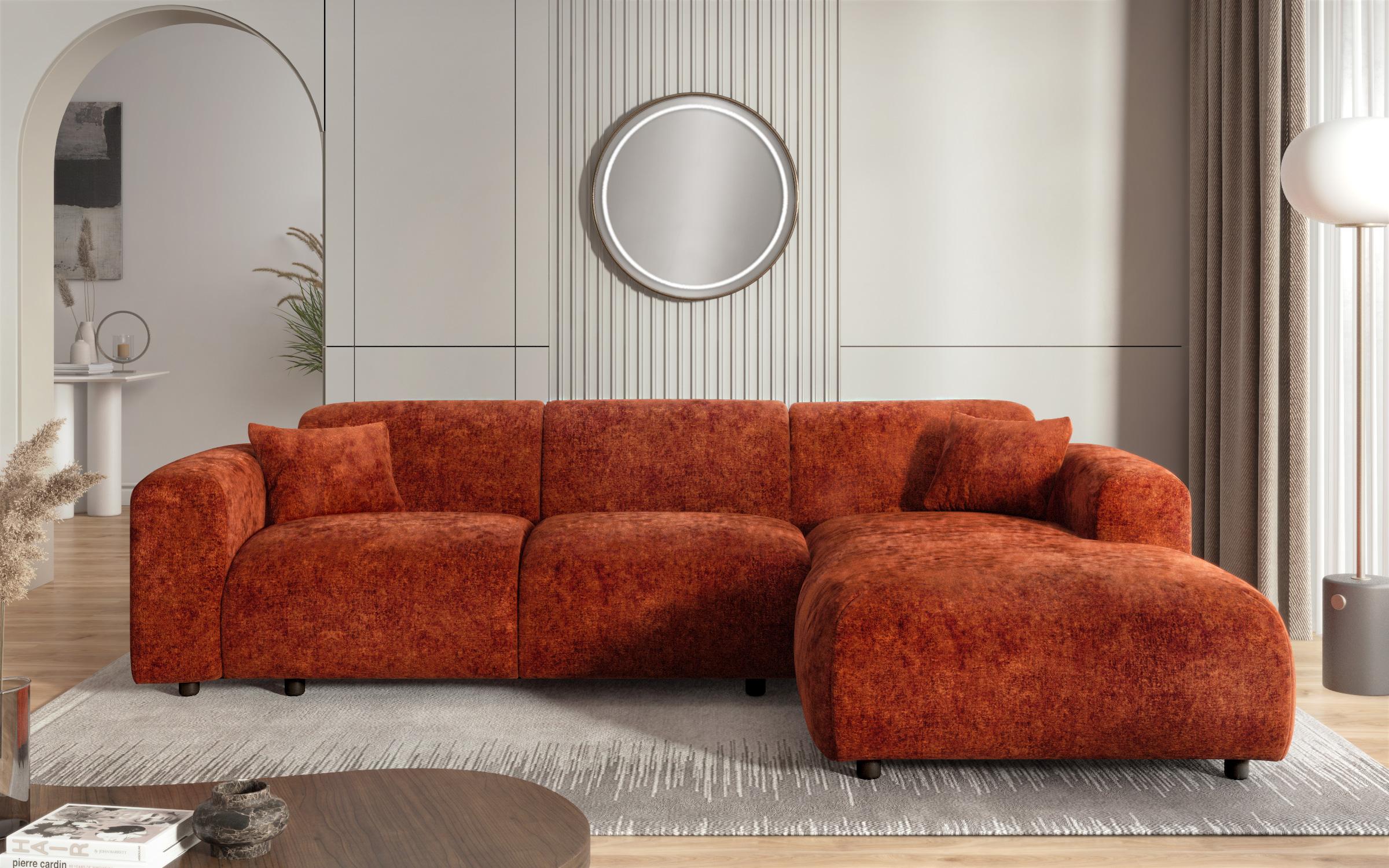 Γωνιακός καναπές Alegro, πορτοκαλί  1