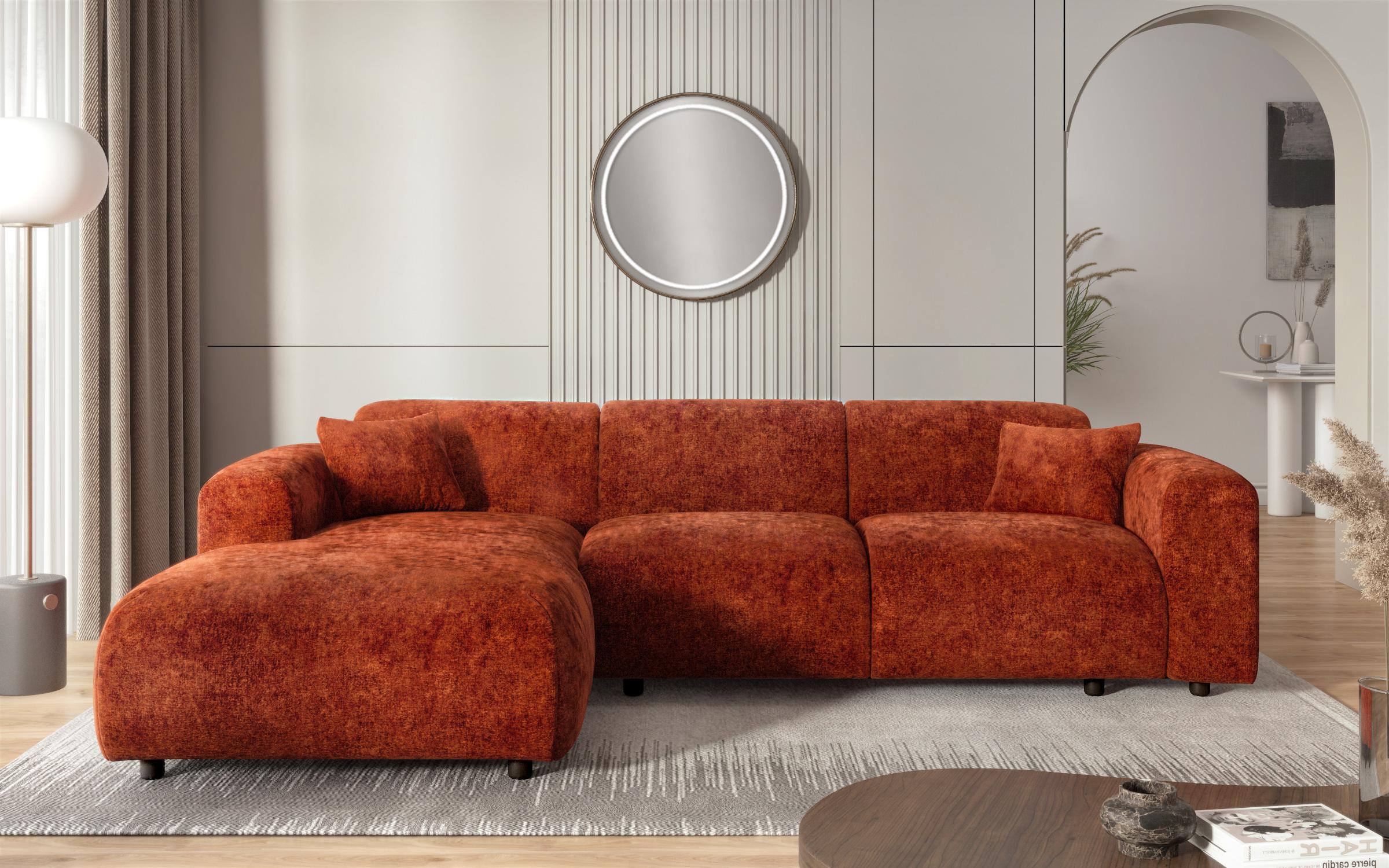 Γωνιακός καναπές Alegro, πορτοκαλί  1
