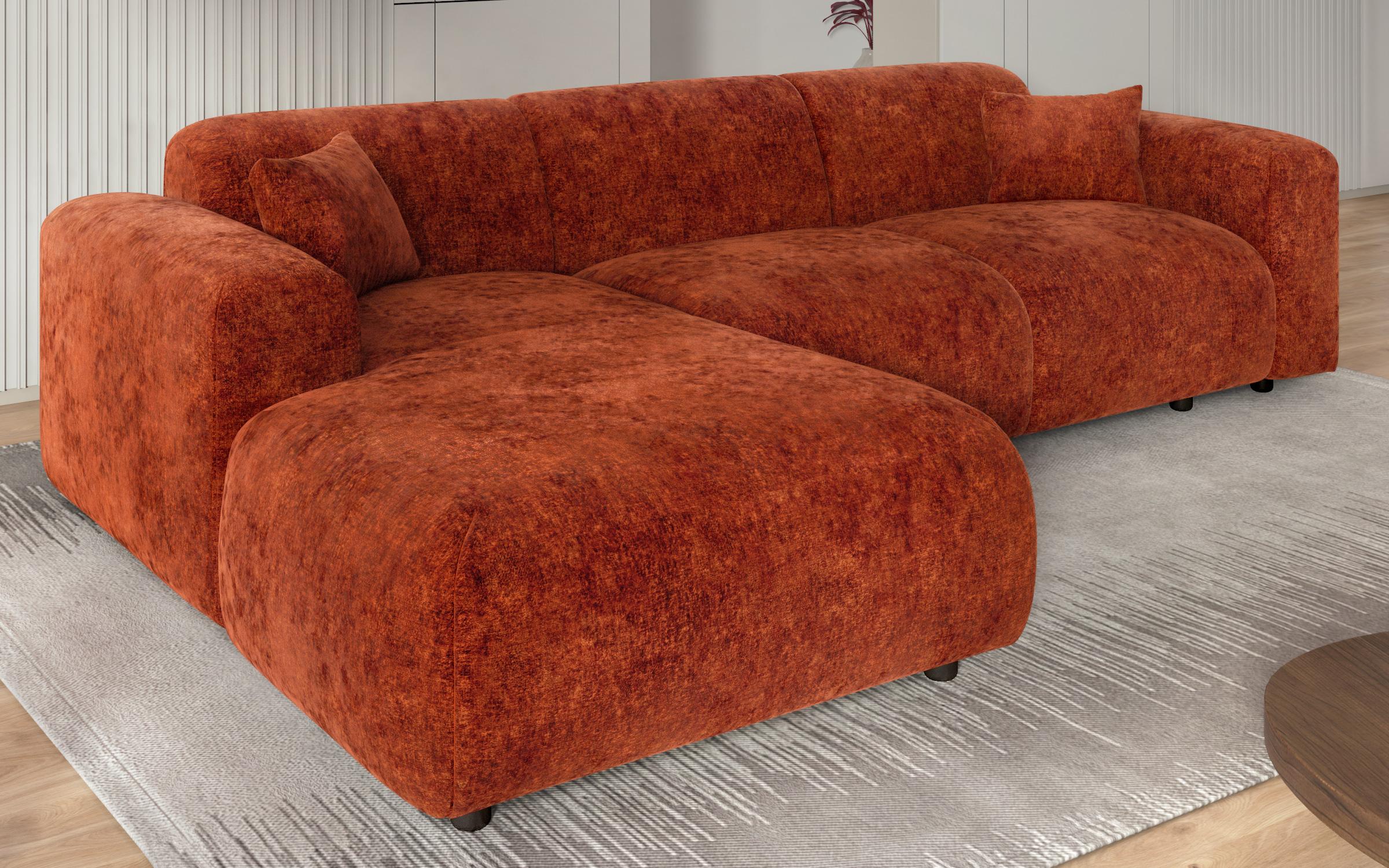 Γωνιακός καναπές Alegro, πορτοκαλί  3
