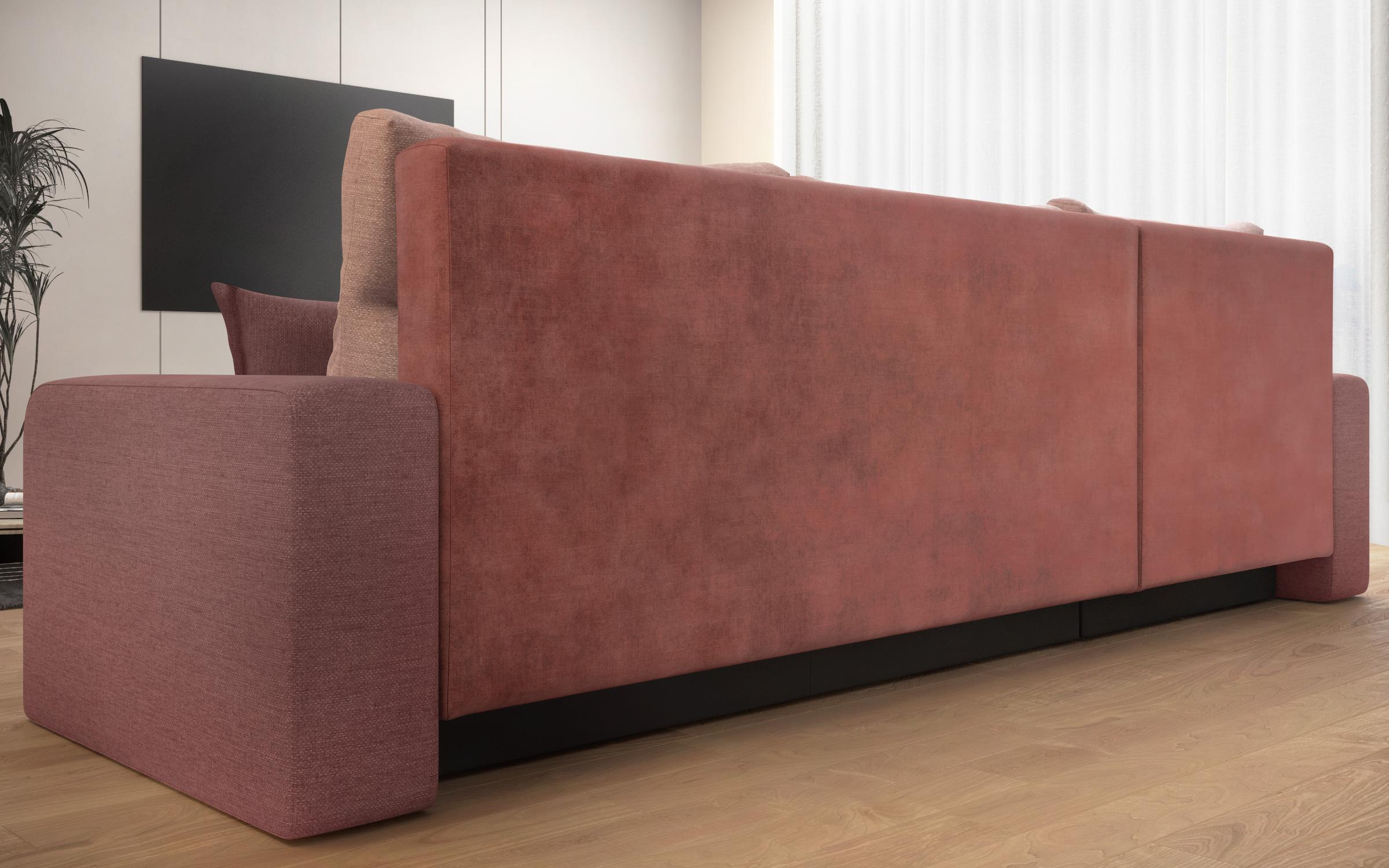 Γωνιακός καναπές Botega, κοραλί + ροζ  9