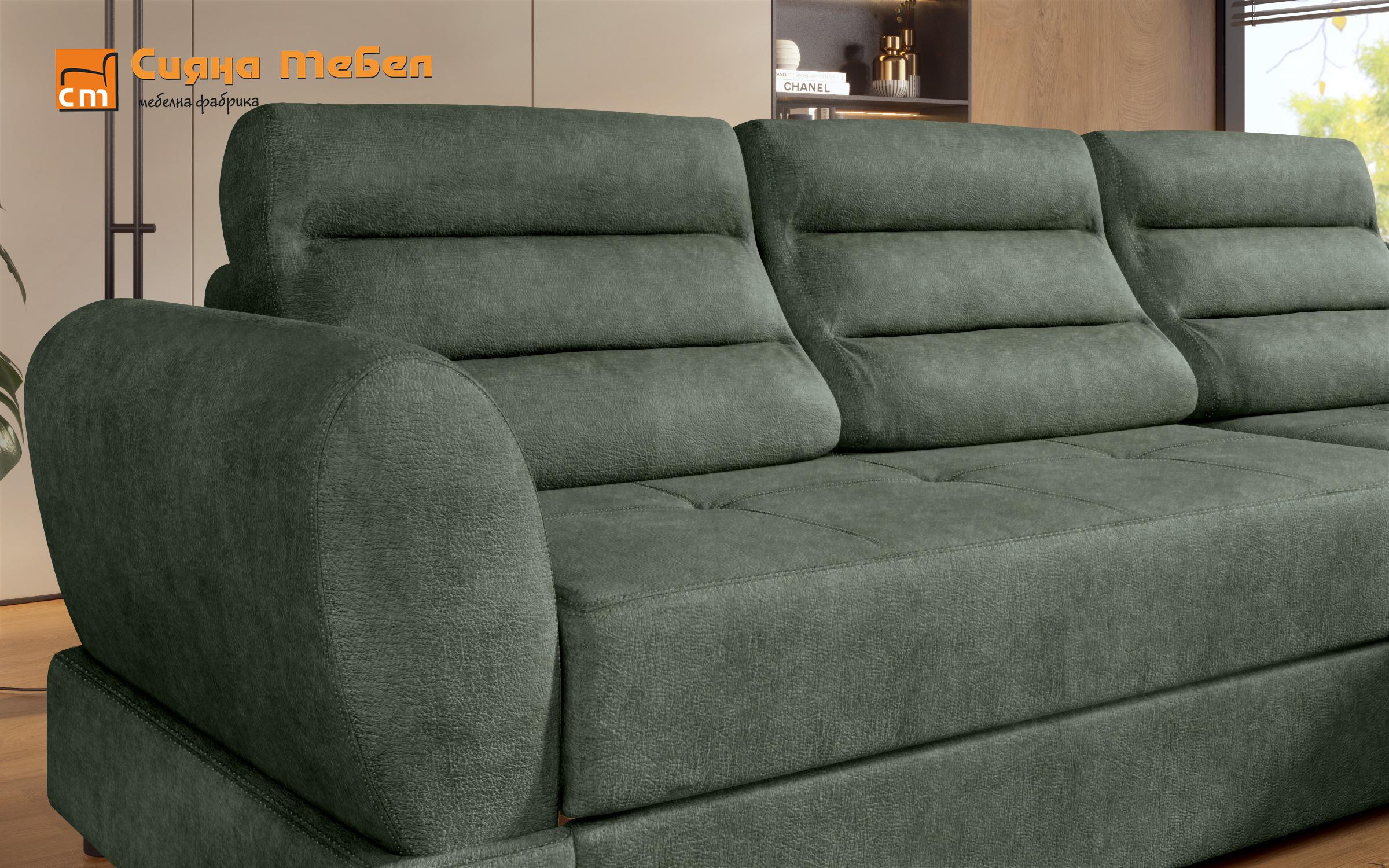 Γωνιακός καναπές Kamino, πράσινο  3